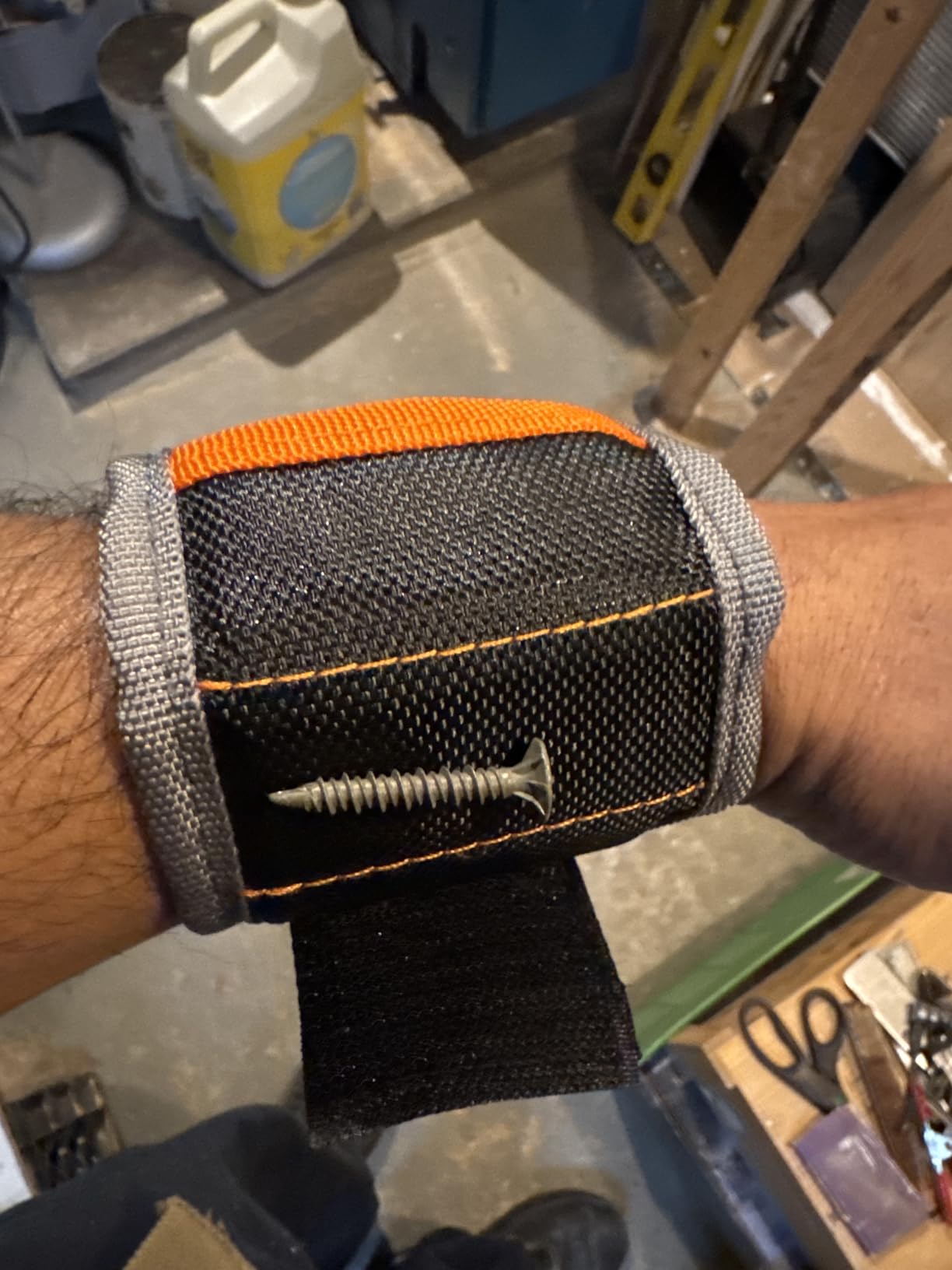 HORUSDY Magnetic Wristband, Stocking Stuffers, Gifts for Men, Premium Tool Belt for Holding Screws Nails Drill Bits with Powerful Magnets, Cool Gadgets, DIY, Valentine’s Day, for Dad customer photo 2