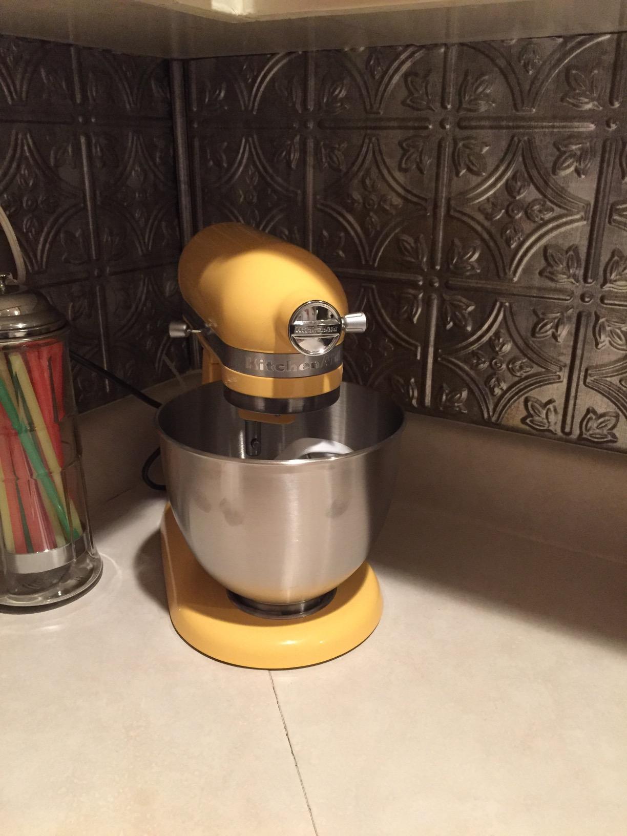 KitchenAid KSM3311XAQ Artisan Mini Series Tilt-Head Stand Mixer, 3.5 quart, Aqua Sky Blue customer photo 1