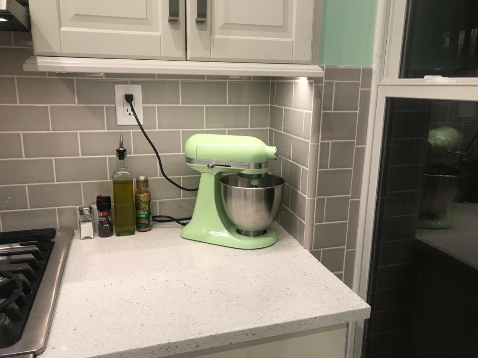 KitchenAid KSM3311XAQ Artisan Mini Series Tilt-Head Stand Mixer, 3.5 quart, Aqua Sky Blue customer photo 2