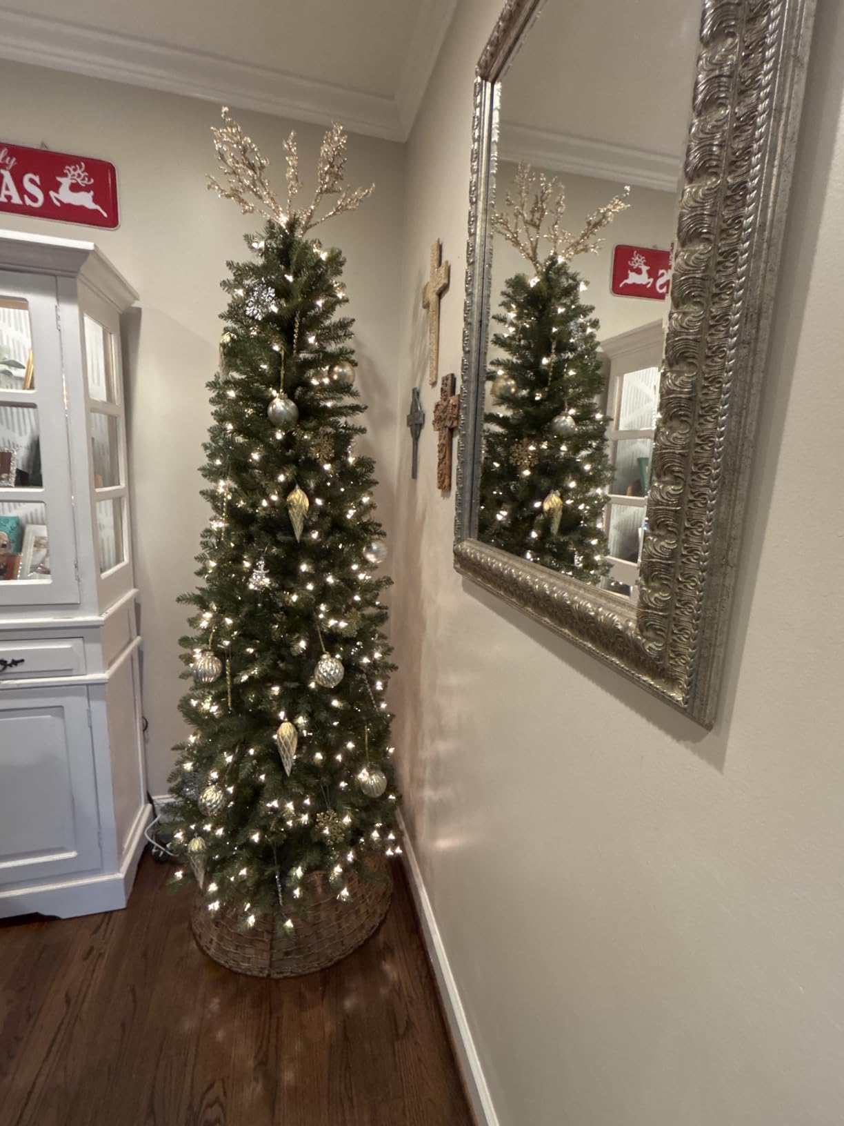 Puleo International 6.5ft Pre-Lit Fraser Fir Pencil Christmas Tree customer photo 1