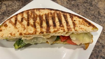 Chefman Panini Press Grill and Gourmet Sandwich Maker Non-Stick Coated Plates, Opens 180 Degrees to Fit Any Type or Size of Food, Stainless Steel Surface and Removable Drip Tray, 4 Slice, Black customer photo 1