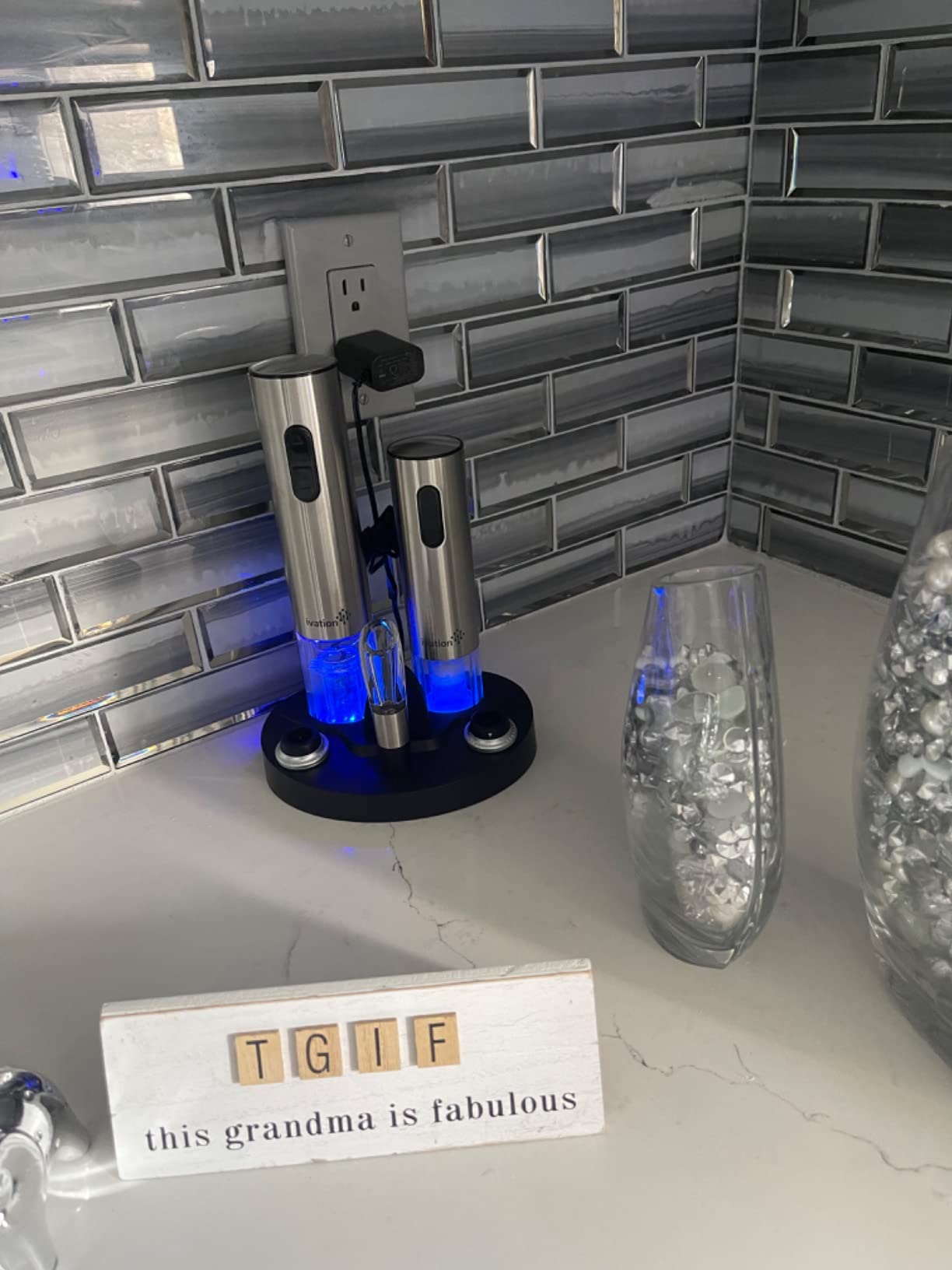 Ivation Stainless Steel Electric Wine Opener, Aerator & Preserver Gift Set customer photo 2