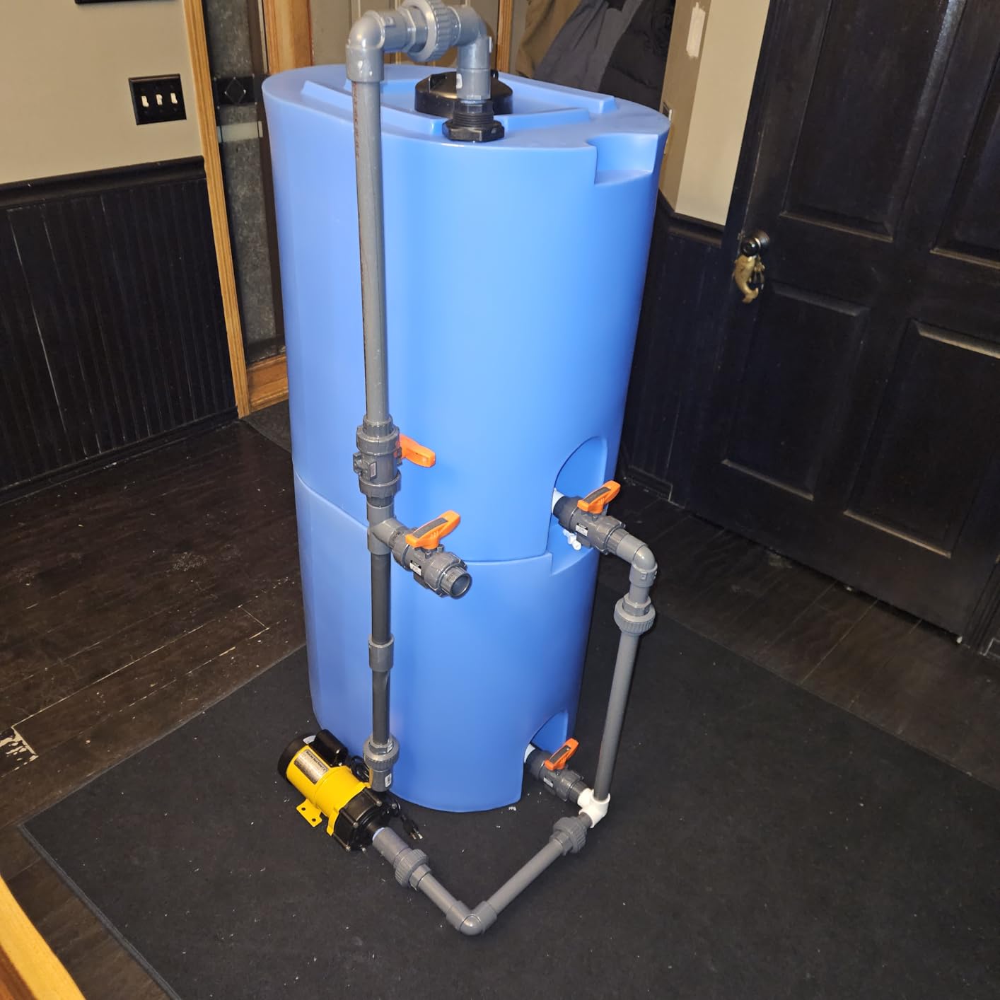 WaterPrepared 55 Gallon Unique Stackable Utility Water Tank, Blue customer photo 2