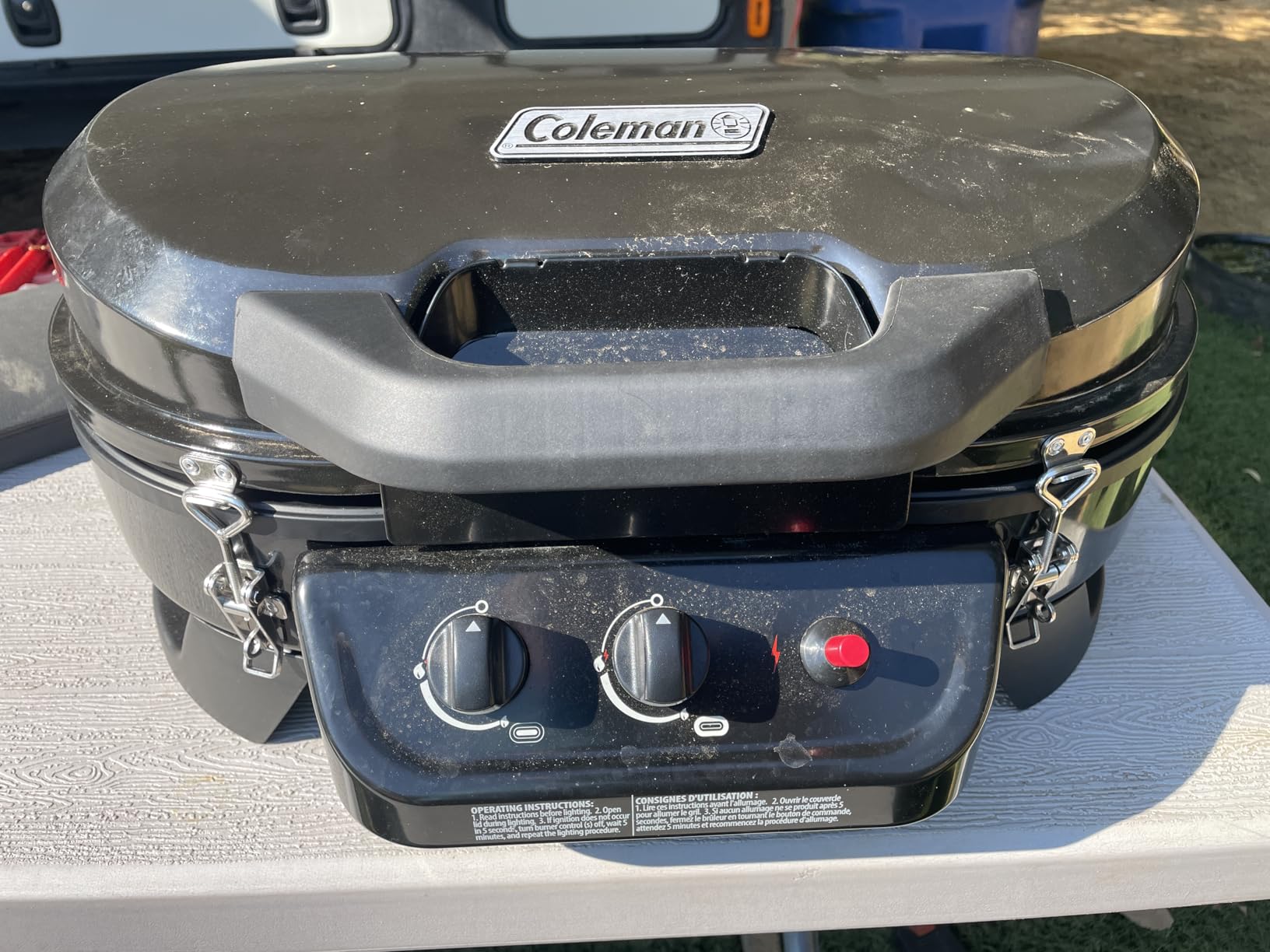 Coleman RoadTrip 225 Portable Tabletop Grill, 2-Burner Gas Grill with Matchless Ignition & Adjustable Temperature Control, 11,000 BTUs of Power for Grilling, Tailgating, Camping, BBQ, & More customer photo 1