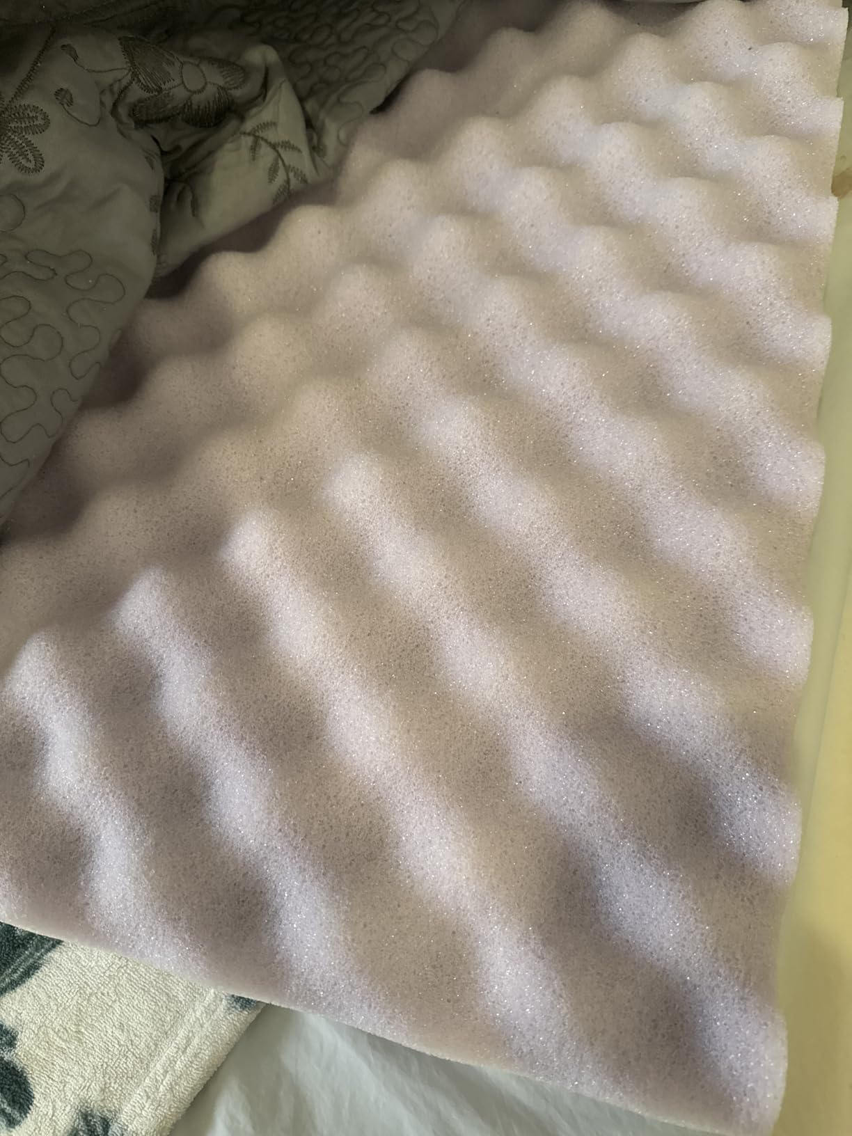 Best Price Mattress 3 Inch Egg Crate Memory Foam Mattress Topper with Soothing Lavender Infusion, CertiPUR-US Certified, Dorm Essentials, Queen customer photo 1