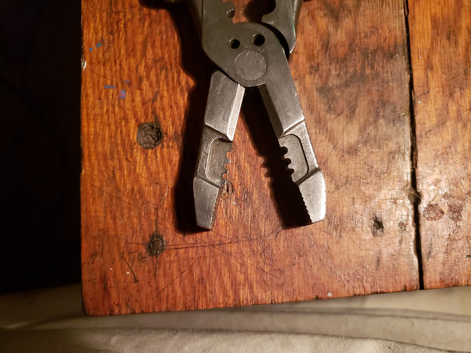 Klein Tools J215-8CR Multitool Pliers, Made in USA, Hybrid Multi Purpose Tool / Crimper, Wire Stripper, Bolt Shearing, Wire Grabbing, Twisting, Looping customer photo 2