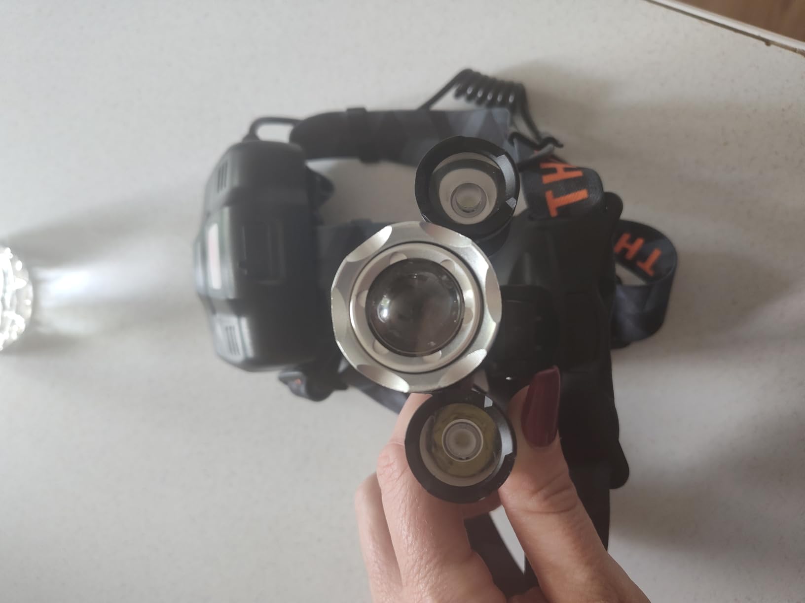 TDC Head Lamp Led Rechargeable Super Bright - USB-C Headlamp for Adults - Head Lights for Forehead - 1080 Lumen Head Flashlight - 10HR Battery for Hardhat, Camping, Hunting, Work customer photo 1
