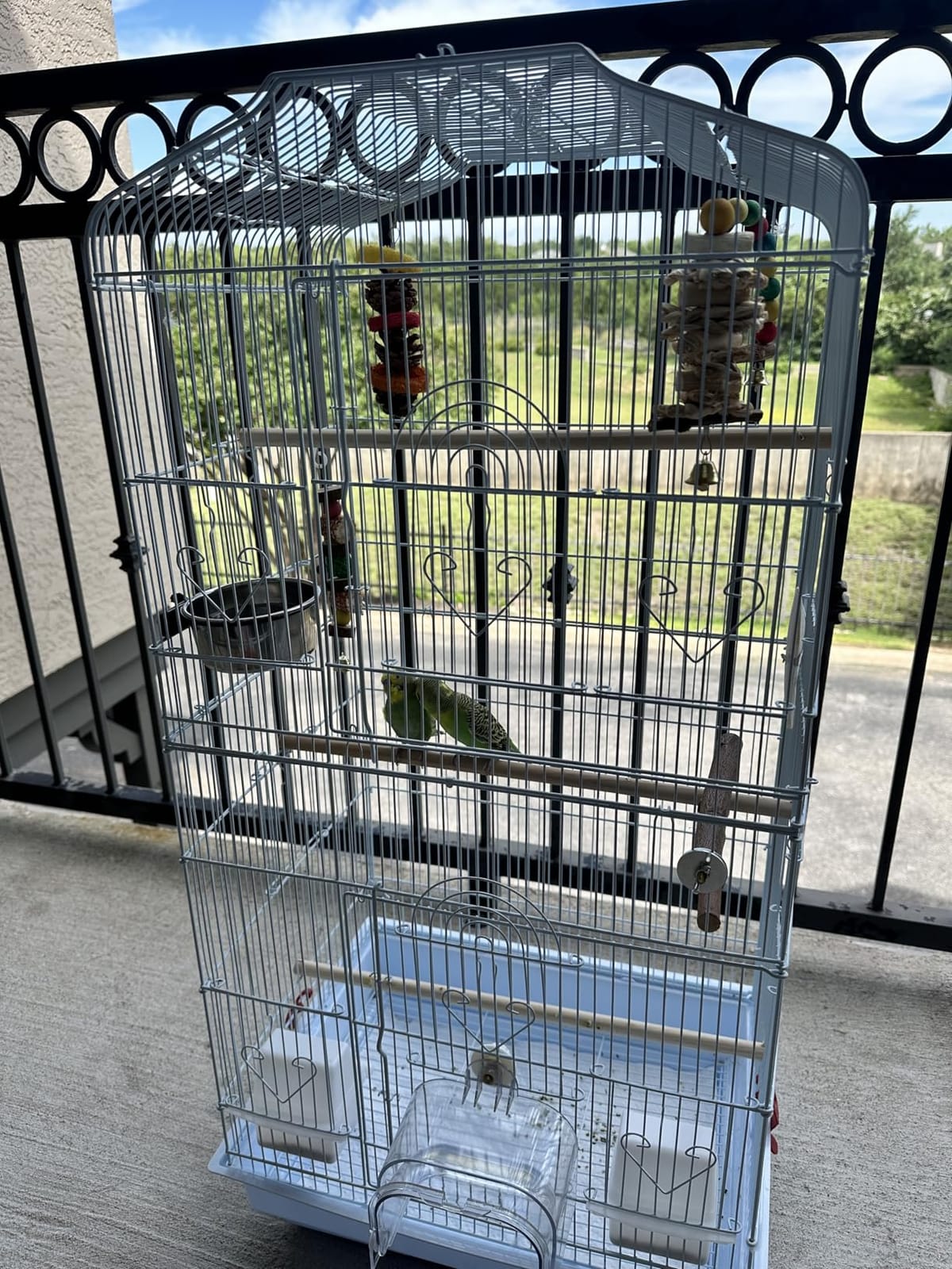 Yaheetech 41-inch Open Top Medium Bird Cages for Parakeets Finches Canaries Lovebirds Small Quaker Parrots Cockatiels Budgie Green Cheek Conure Travel Pet Flight Birdcage customer photo 1