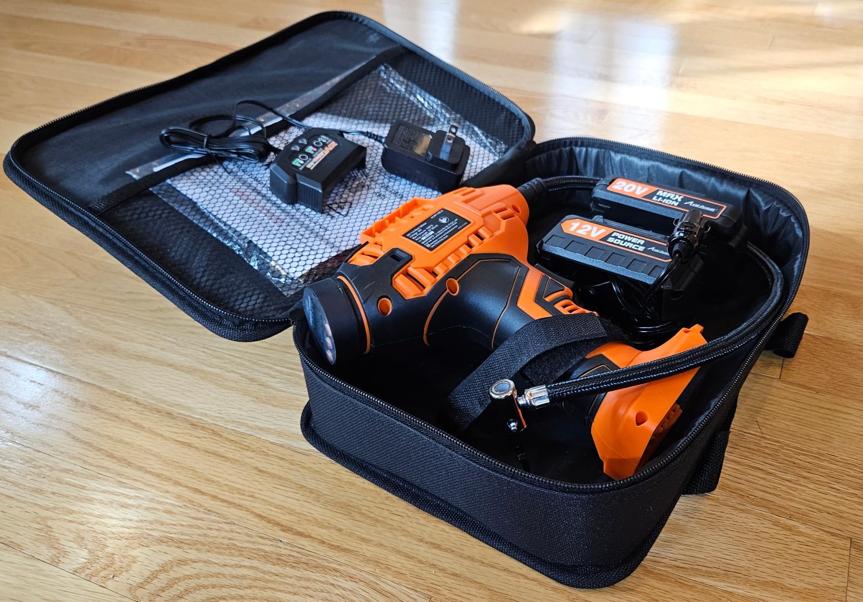 AVID POWER Cordless Tire Inflator Portable Air Compressor 20V Battery Pump | Auto Shut-Off, Rechargeable Battery & 12V DC Adapter, Digital Pressure Gauge, Fast Inflation for Car, Motorcycle, Bike, Ball customer photo 1