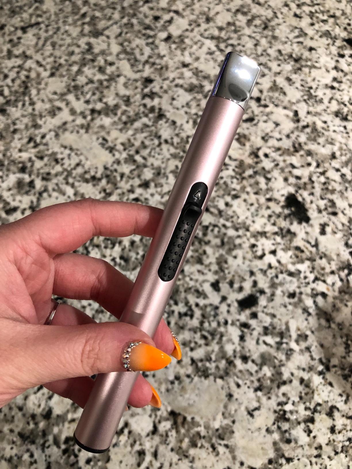 REIDEA Candle Lighter Electric Arc Windproof Lighter, S4, Champagne Gold customer photo 2