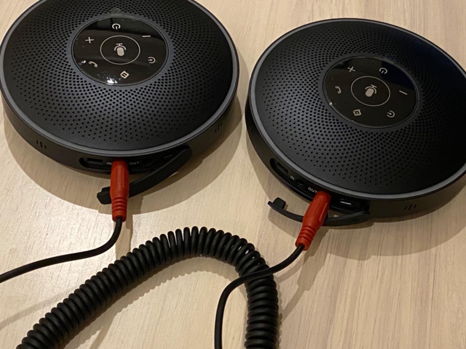 EMEET Bluetooth Speakerphone M2 Black Conference Speaker for 5-8 People Business Conference 360º Voice Pickup 4 AI Microphone Self-Adaptive Conference Call Speaker Skype USB Speakerphone customer photo 2