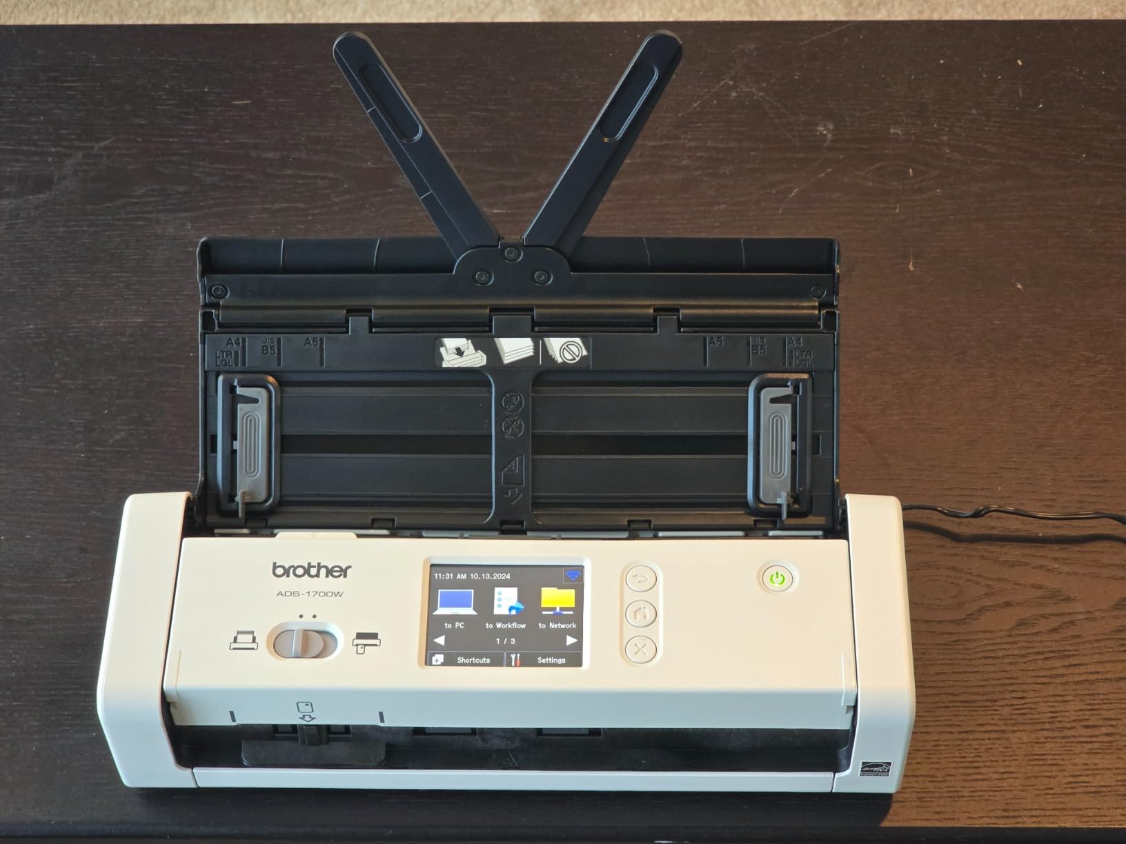 Brother Wireless Document Scanner, ADS-1700W, Fast Scan Speeds, Easy-to-Use, Ideal for Home, Home Office or On-the-Go Professionals (ADS1700W), white customer photo 2