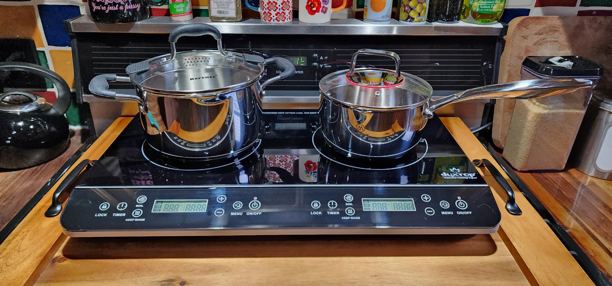 Duxtop LCD Portable Double Induction Cooktop 1800W Countertop Burner 9620LS customer photo 2