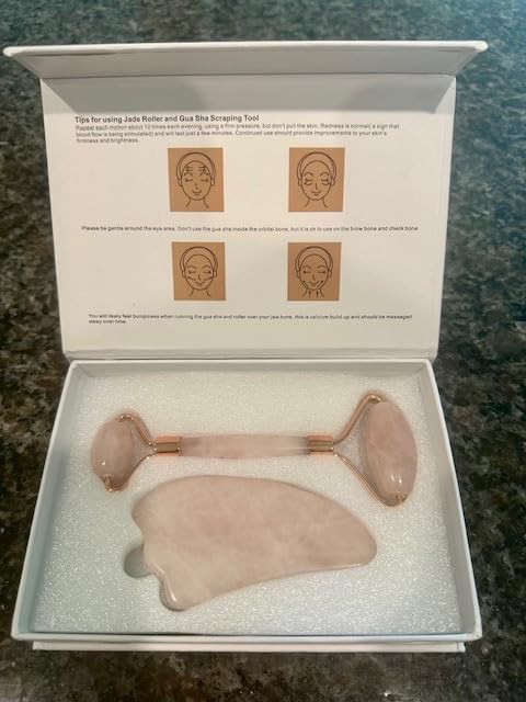 Deciniee Gua Sha Face Roller Tools: Jade Roller Facial Tools for Skin Care - Facial Massager for Face, Eyes, Neck, Relieve Fine Lines and Wrinkles customer photo 2