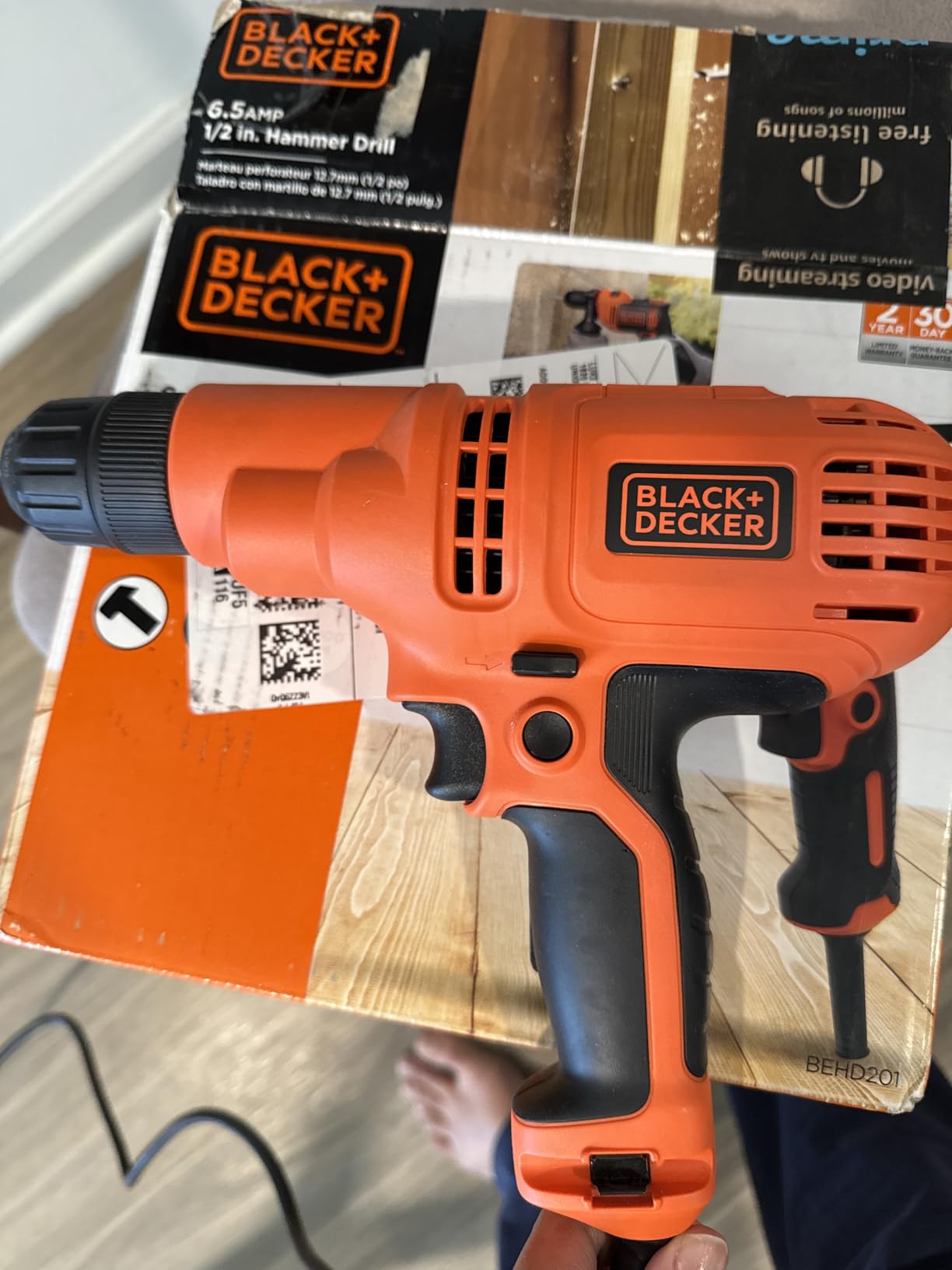 BLACK+DECKER Hammer Drill, 6.5-Amp, 1/2-Inch (BEHD201) customer photo 2