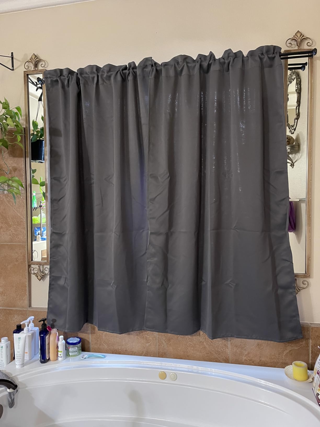 DWCN Blackout Curtains for Bedroom Living Room 42 x 63 Inch Long Black customer photo 1