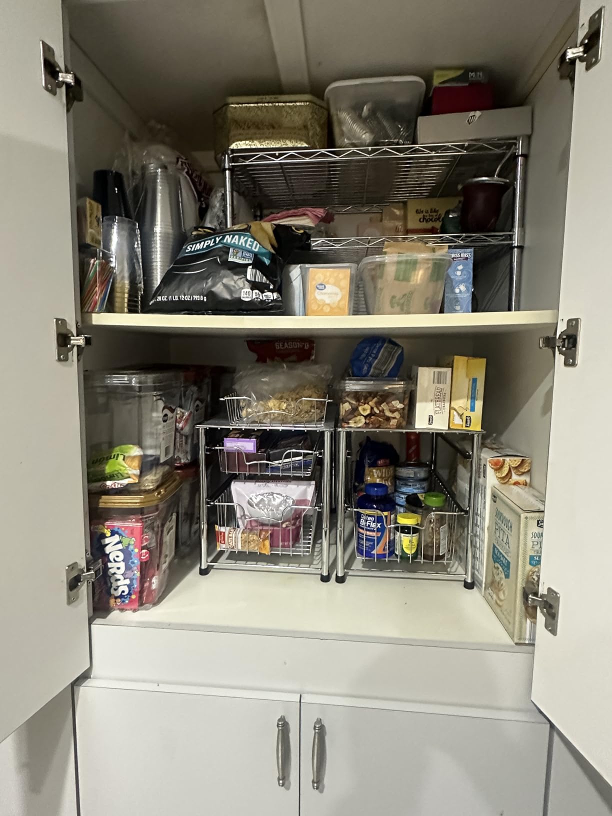 Simple Houseware Stackable 3 Tier Sliding Basket Organizer Drawer, Chrome customer photo 2