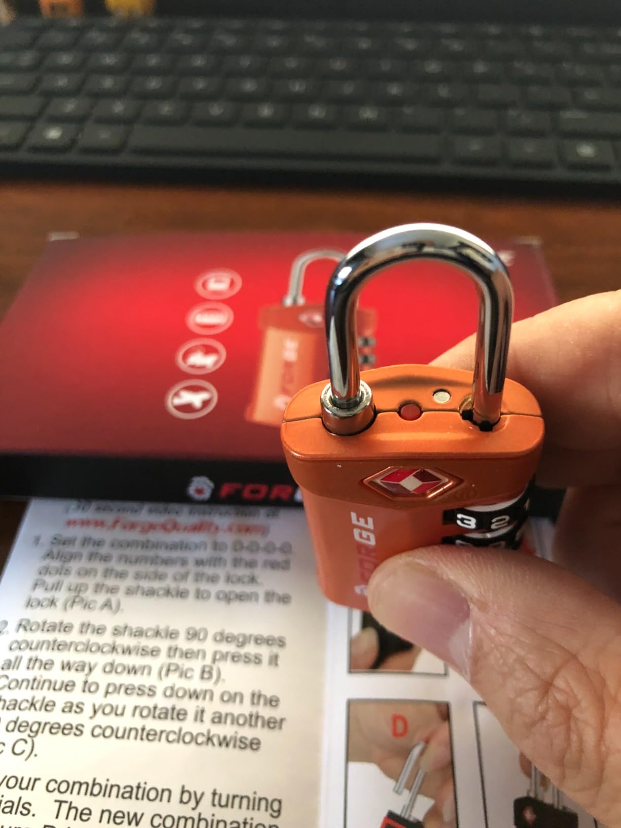 Forge Travel Lock,TSA Approved Luggage Locks for Air Travel, Gym Lockers, School Lockers, Pelican Cases, Gun Case, Easy Read Dials, Durable Alloy Body customer photo 1