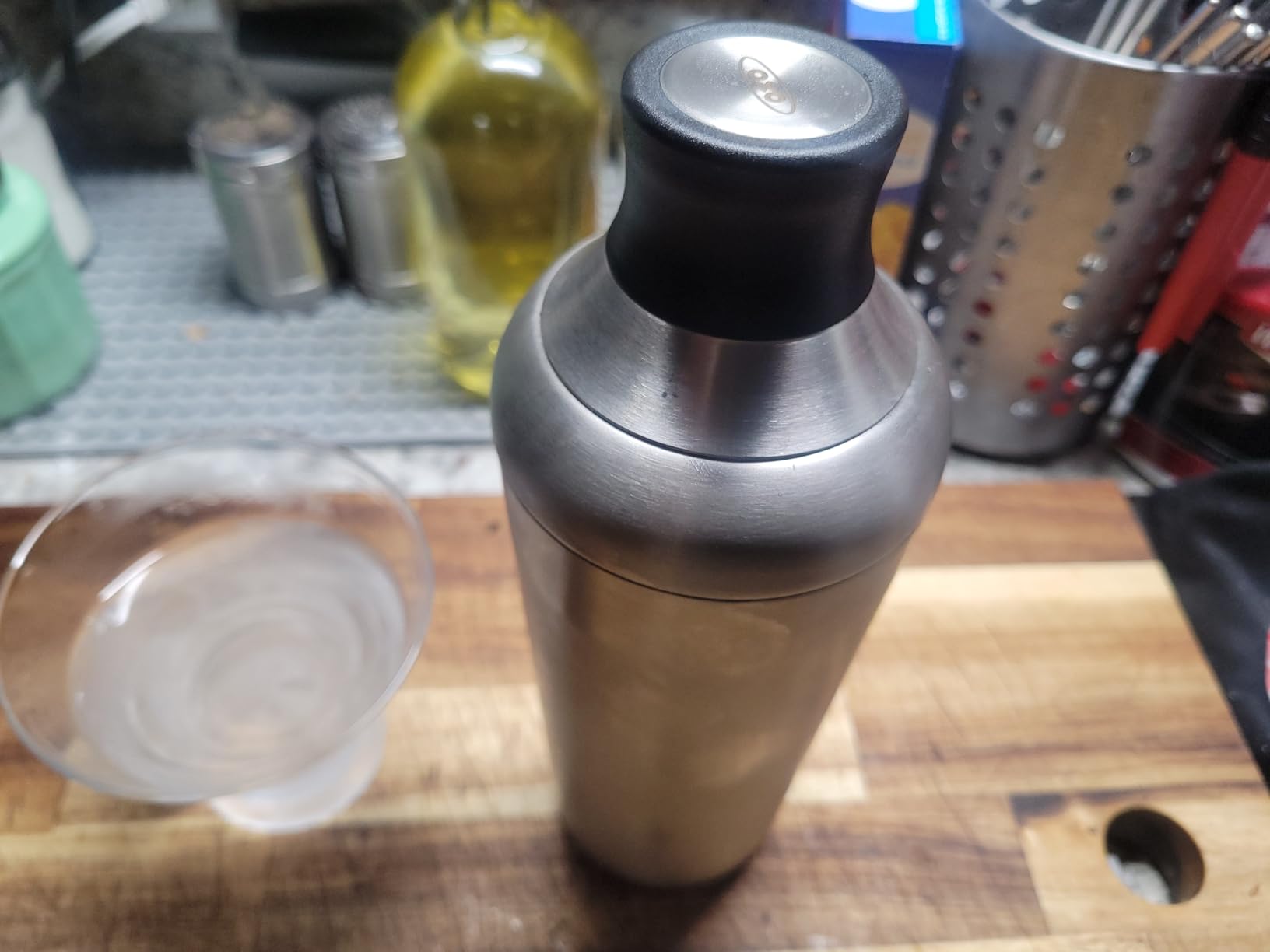 OXO Steel Cocktail Shaker with Strainer, Stainless Finish - 24 oz Capacity customer photo 1