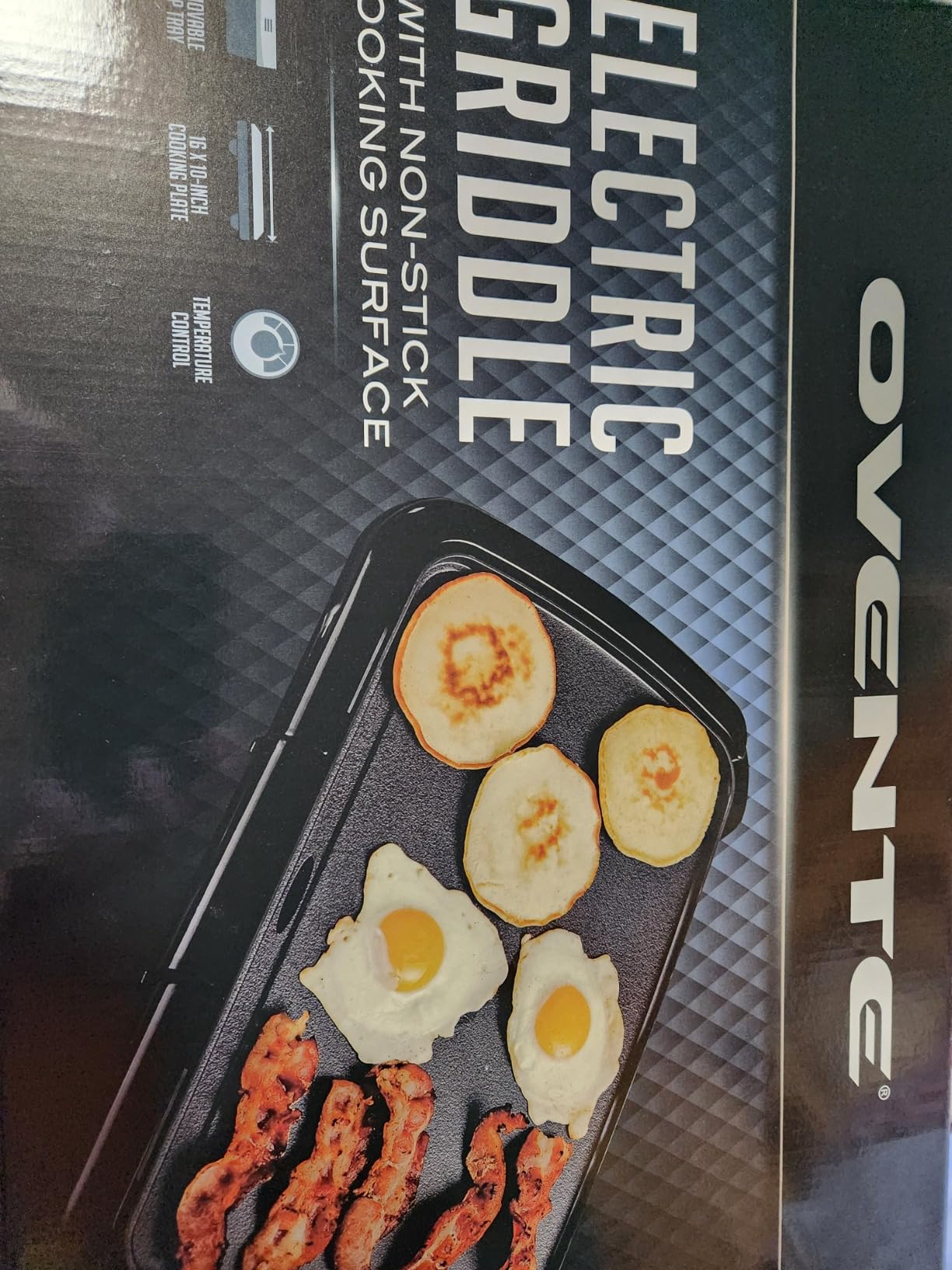 OVENTE Electric Griddle with 16 x 10 Inch Non-Stick Plate, Black GD1610B customer photo 2