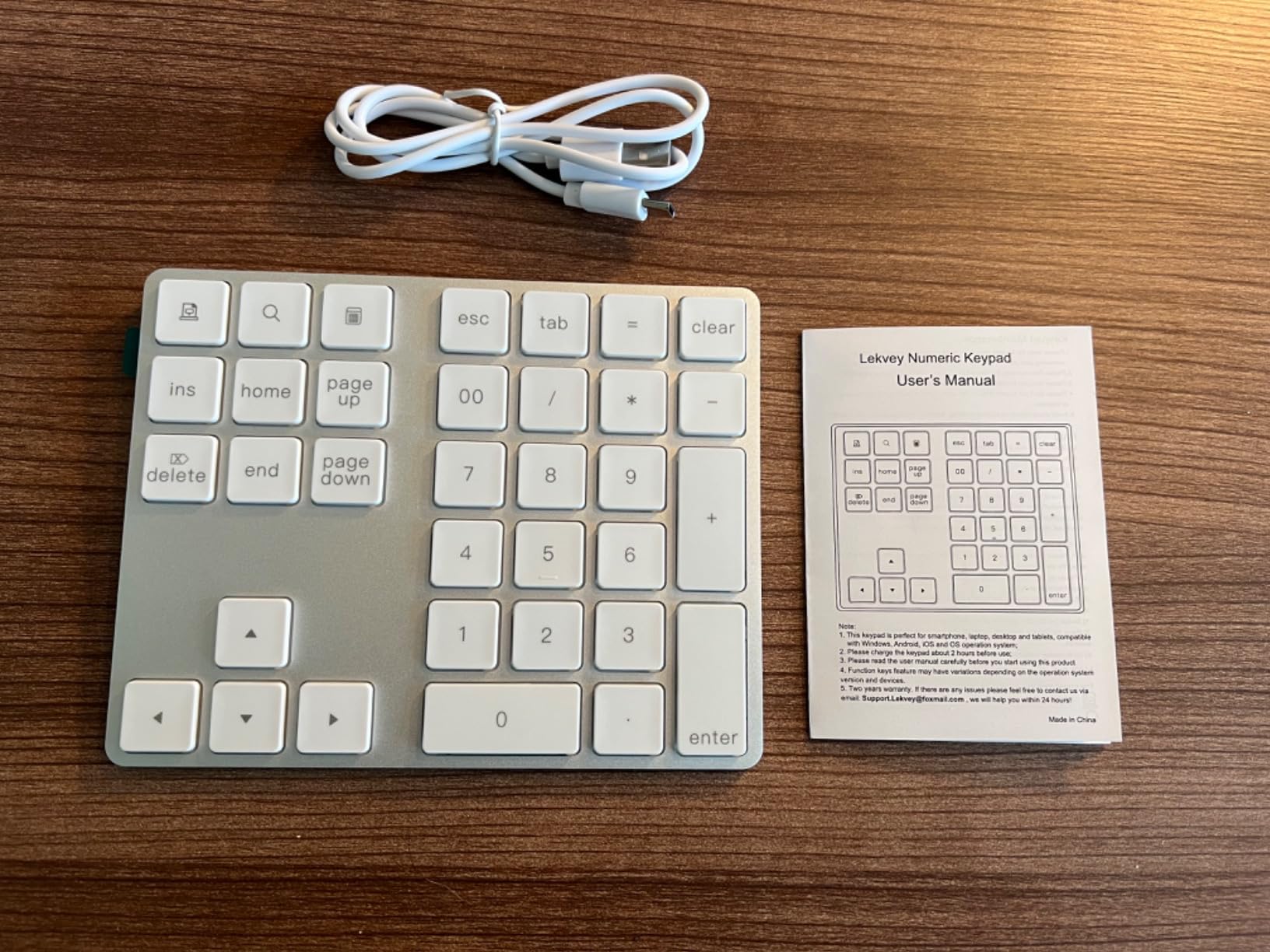 Lekvey Bluetooth Number Pad, Aluminum Rechargeable Wireless Numeric Keypad customer photo 1
