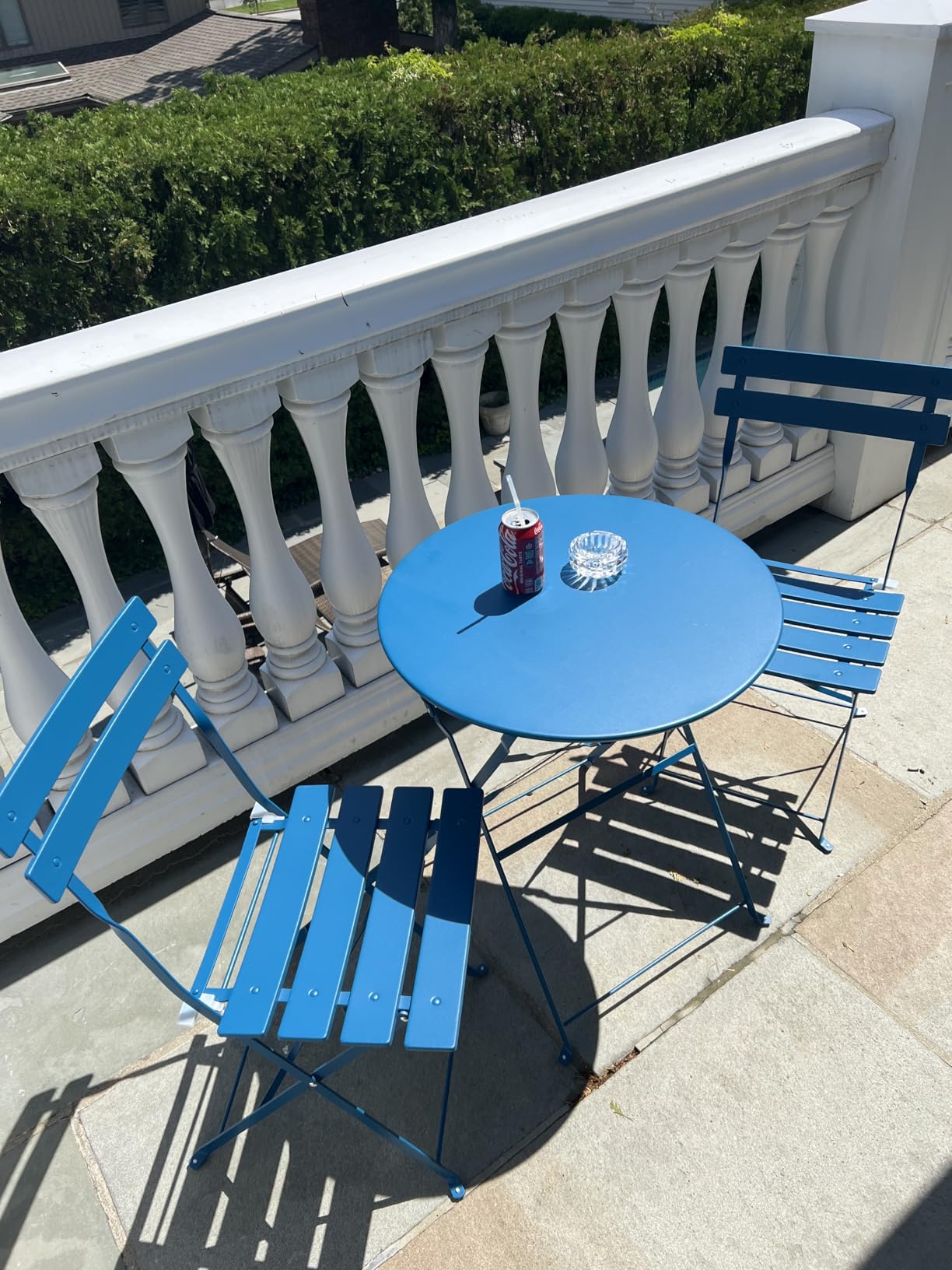 Grand Patio 3 Piece Folding Patio Bistro Set for Outdoor Balcony, Yellow customer photo 2