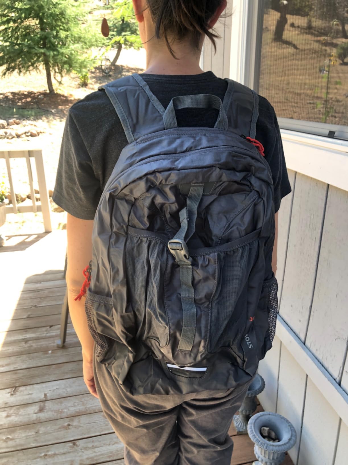 Eddie Bauer Stowaway Packable Backpack - Maroon, 20L customer photo 1