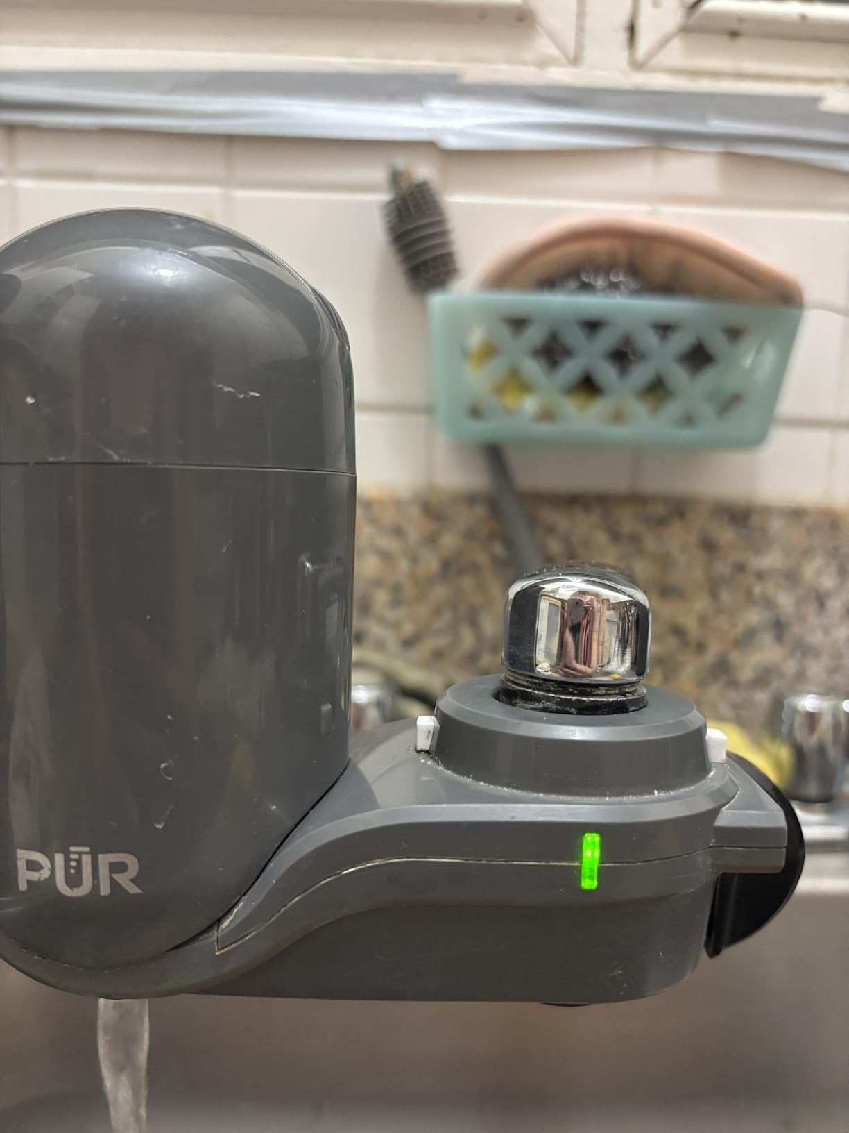 PUR Plus Faucet-Mount Water Filtration System, Lead-Reducing Filter, Grey customer photo 2