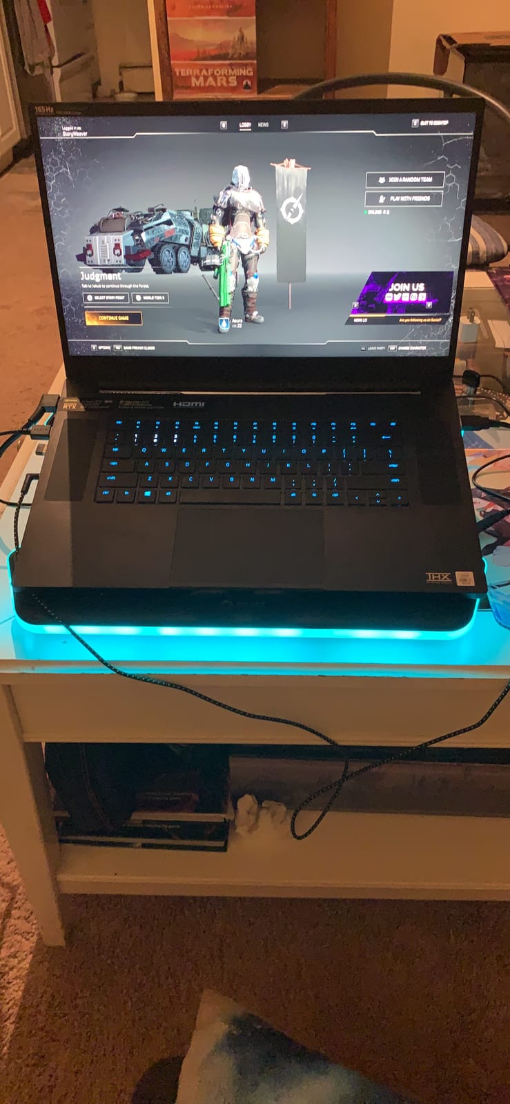 KLIM Ultimate - RGB Laptop Cooling Pad with LED Rim - NEW - Gaming Laptop Cooler - USB Powered Fan - Very Stable and Silent Laptop Stand - Compatible up to 17