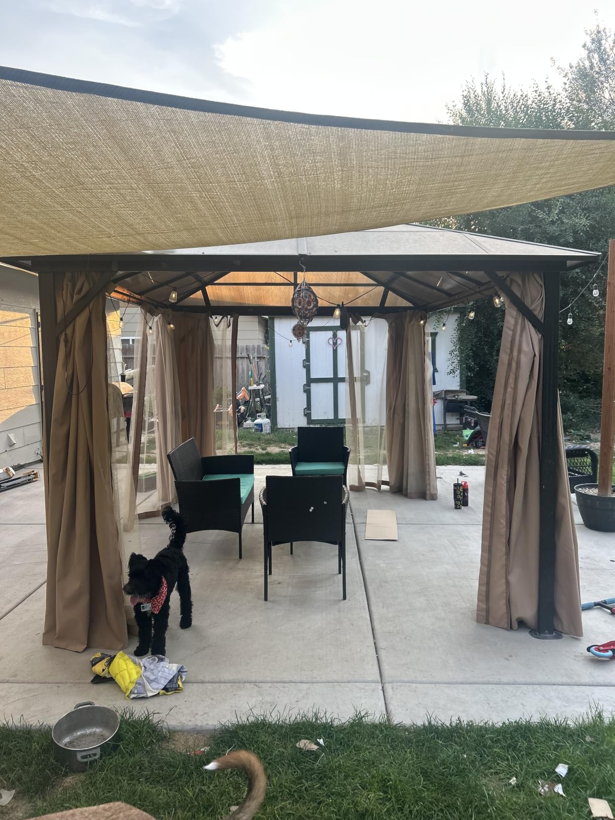 FDW 4-Piece Patio Furniture Set | Black | Outdoor Wicker Furniture customer photo 2
