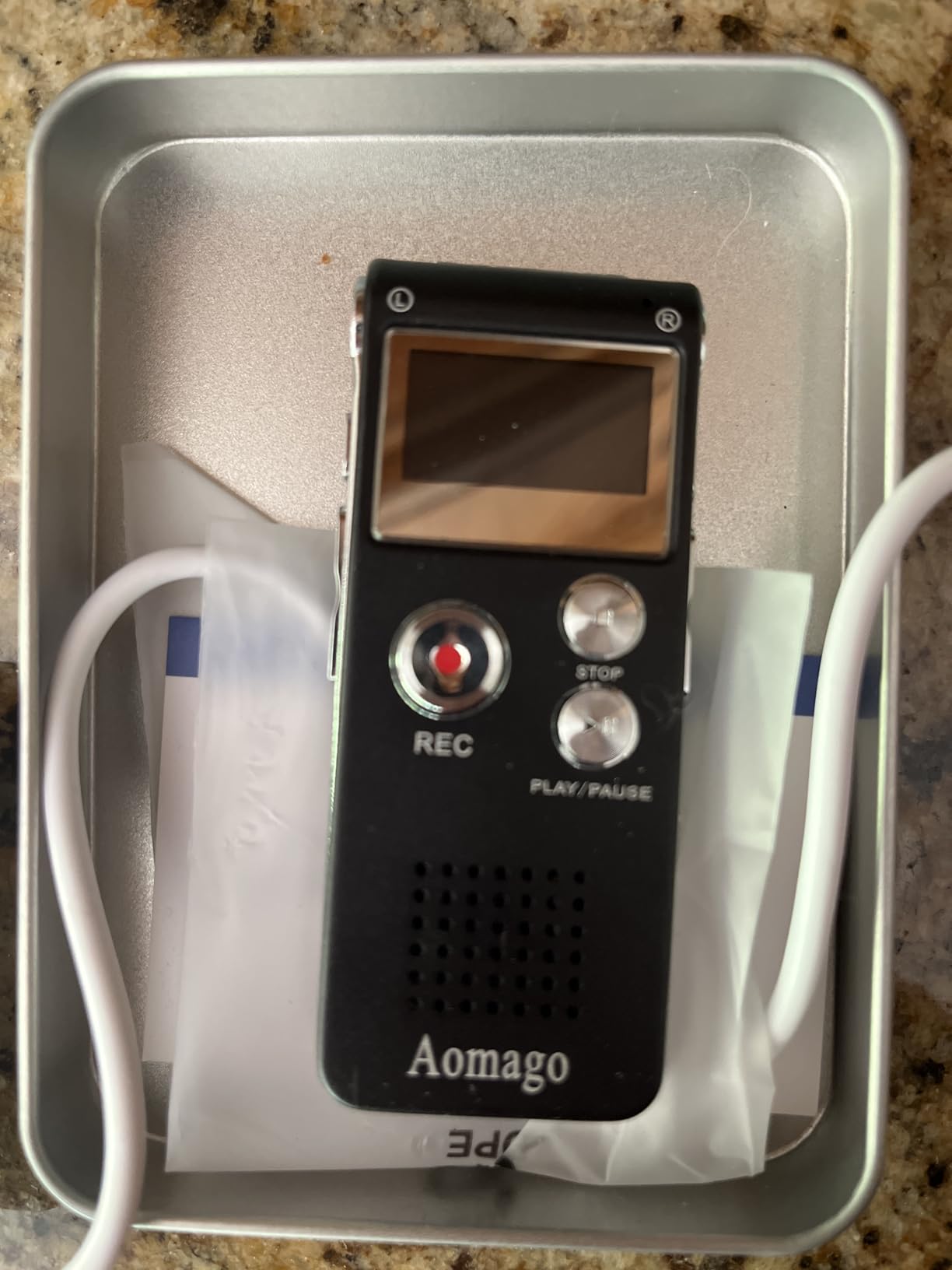 64GB Digital Voice Recorder Voice Activated Recorder for Lectures, Meetings, Interviews Aomago Audio Mini Recorder Portable Tape Dictaphone with Playback, USB, MP3 customer photo 1