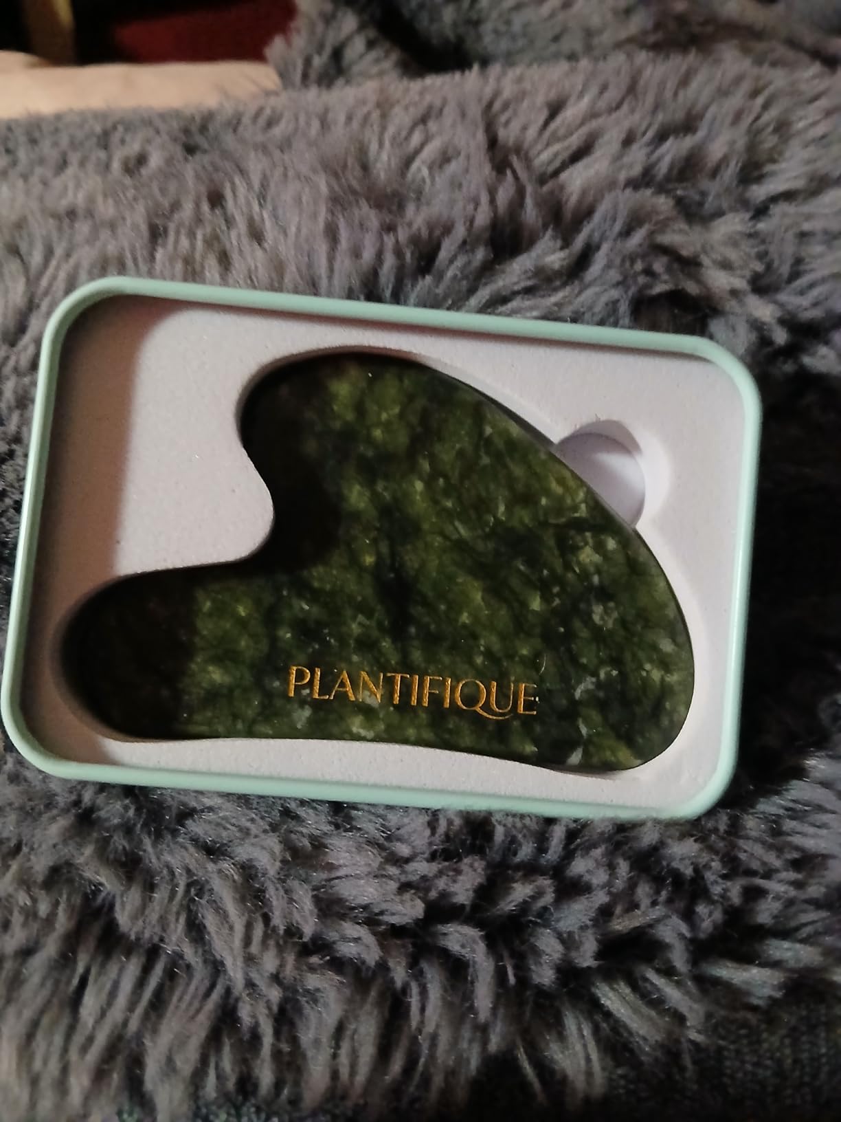 PLANTIFIQUE Jade Gua Sha Facial Tool & Face Roller Set - Giftable Box customer photo 2