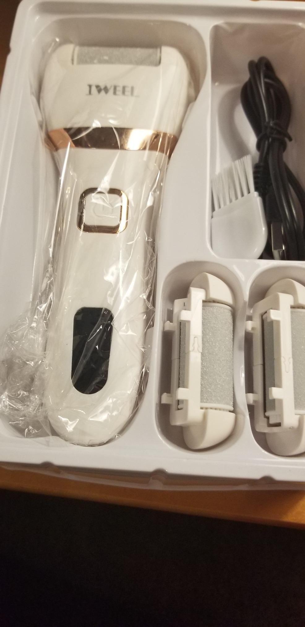 Callus Remover for Feet Shaver Rechargeable Electric Foot File Pedicure Tools for Feet Professional Callous Shaver Waterproof Pedicure kit for Cracked Heels and Dead Skin customer photo 2