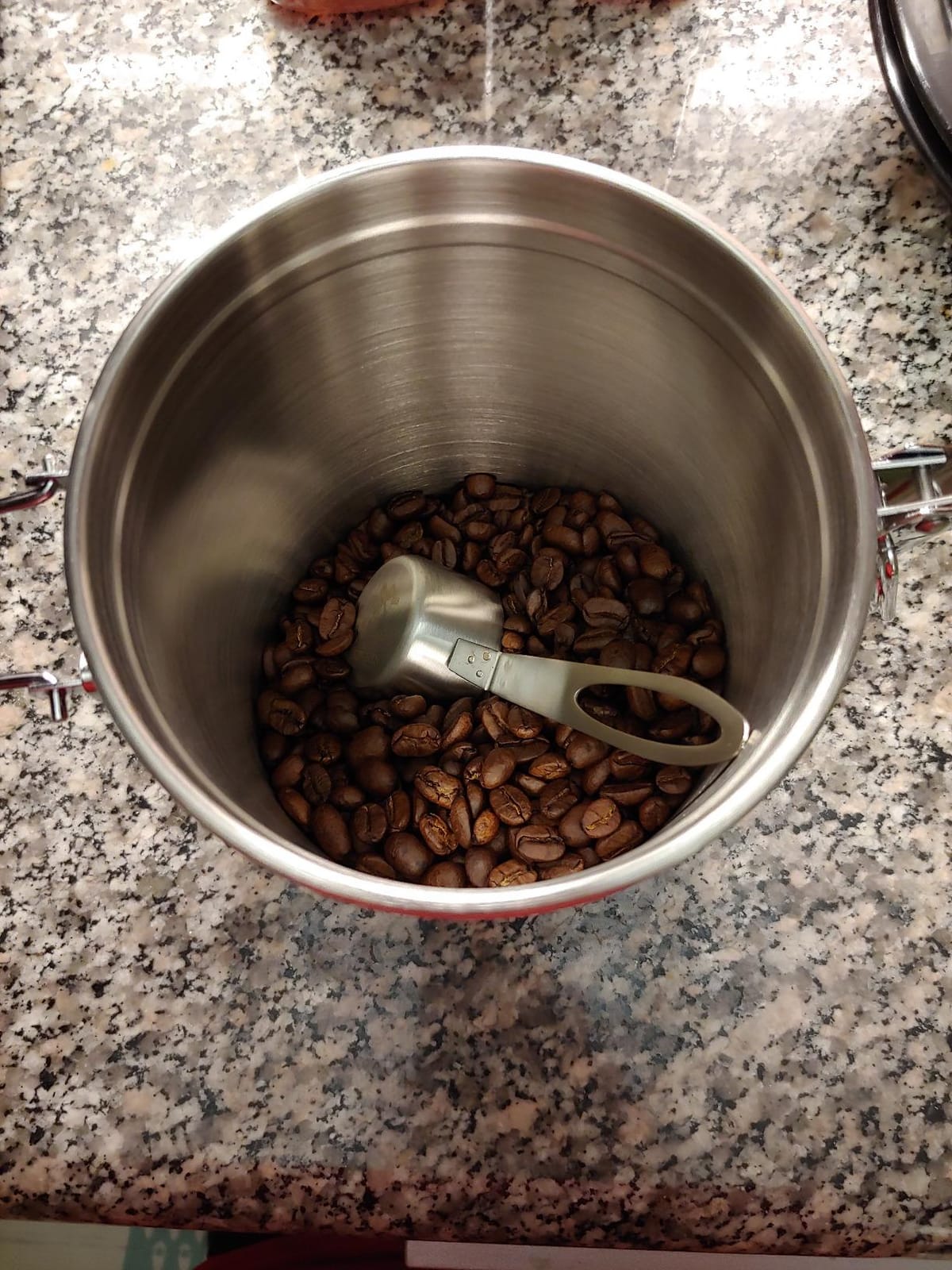 Zulay (Large) Airtight Coffee Canister - Stainless Steel Coffee Storage Canister with Scoop - Features Include a Date Tracker, Built-In One-Way CO2 Valve & 2 Spare Filter Replacements customer photo 2