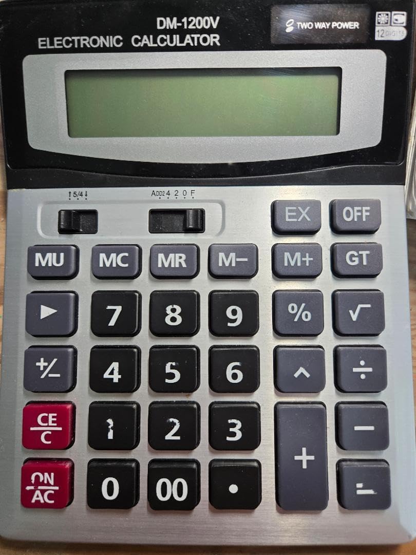 Large Electronic Calculator Counter Solar & Battery Power 12 Digit Display Multi-Functional Big Button for Business Office School Calculating (1 x Calculator) customer photo 2