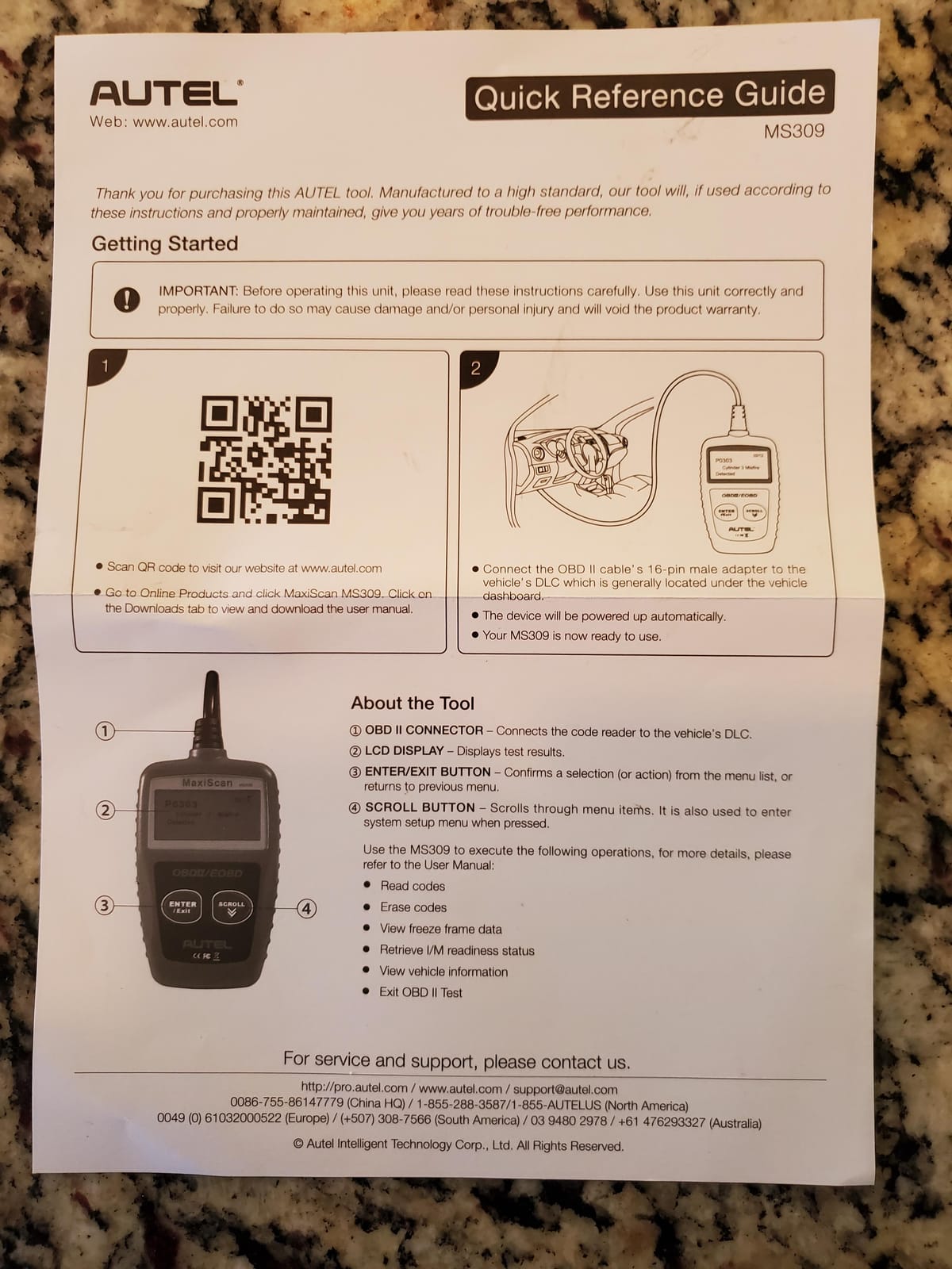 Autel OBD2 Scanner MS309 Universal Car Engine Fault Code Reader, Check Engine Light and Emission Monitor Status, OBDII CAN Diagnostic Scan Tool customer photo 2