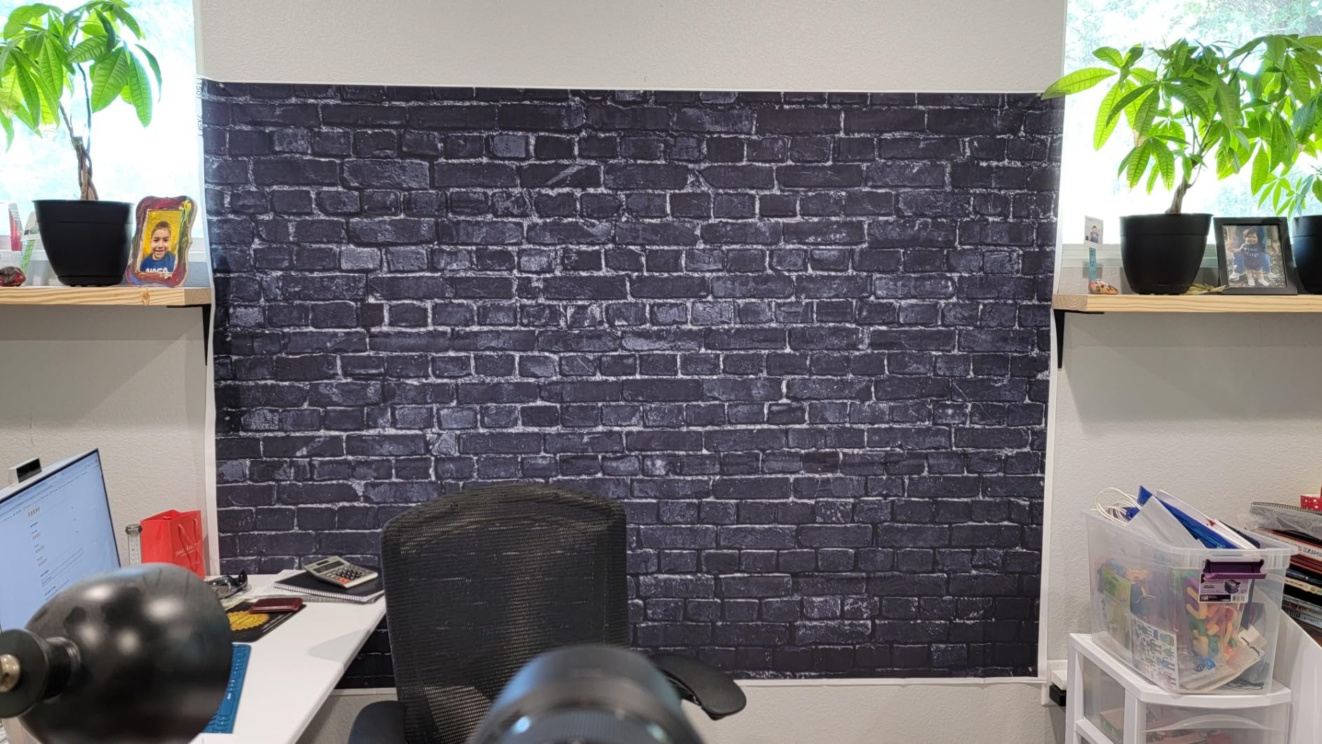 AIIKES 7x5FT Black Brick Wall Photography Backdrop Vintage Theme Stone Brick Design Photography Background Baby Birthday Party Decoration Photo Booth Studio Props 11-501 customer photo 2