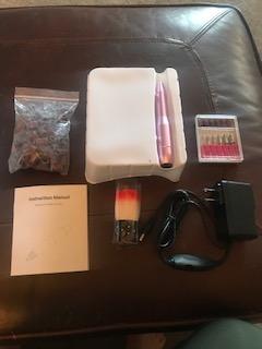 Portable Electric Nail Drill File Machine with Acrylic Nail Kit Set customer photo 2