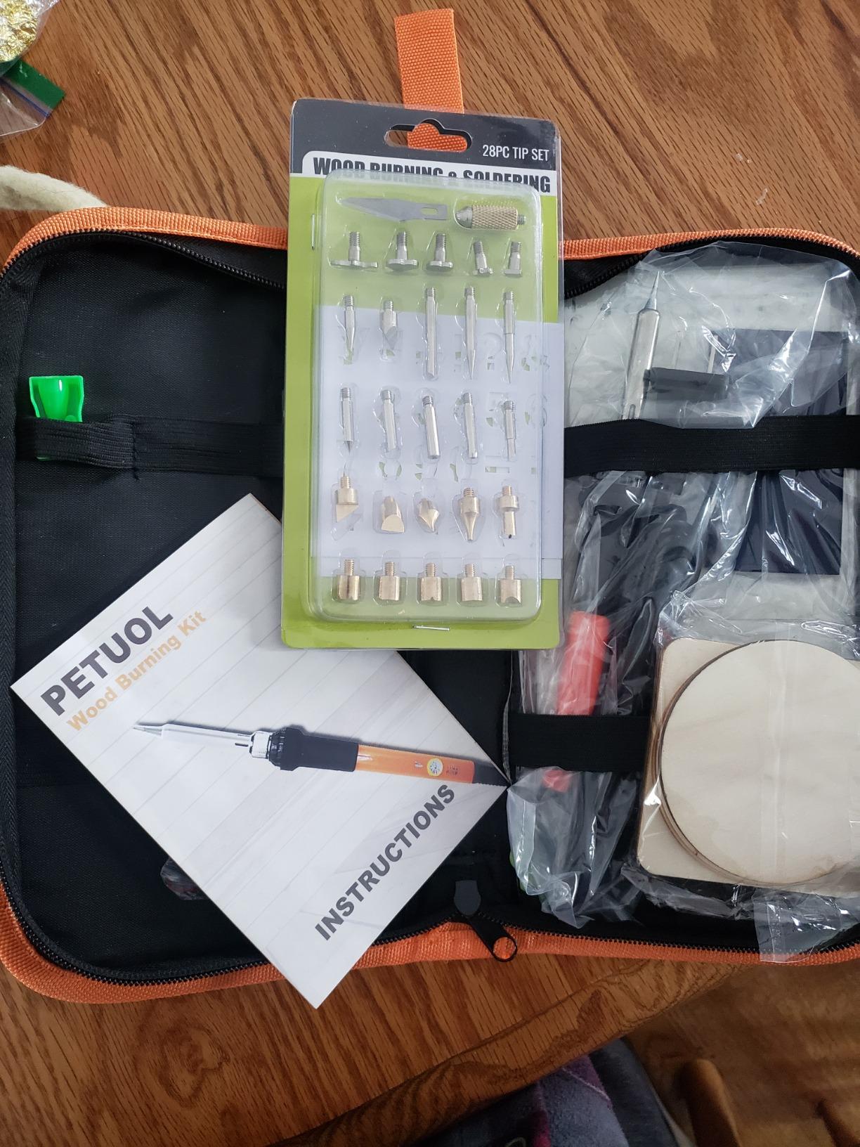 Wood Burning Kit, 110 Pieces Wood Burning Tool with Adjustable Temperature 200-420°C, Professional Wood Burner Pen for Embossing Carving Soldering customer photo 1