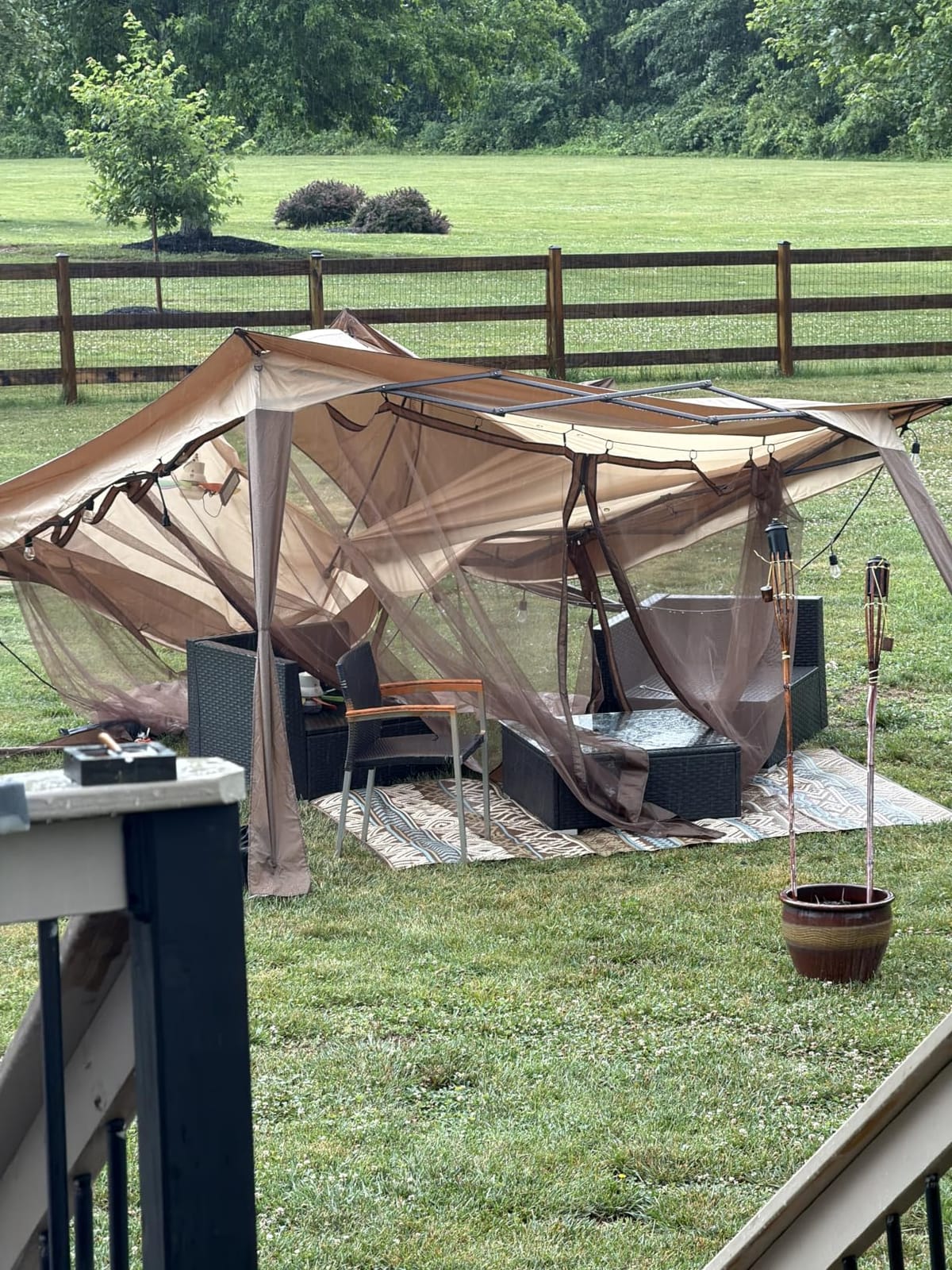 COOS BAY 11x11 Pop Up Gazebo with Netting, Canopy Tent, Beige customer photo 2