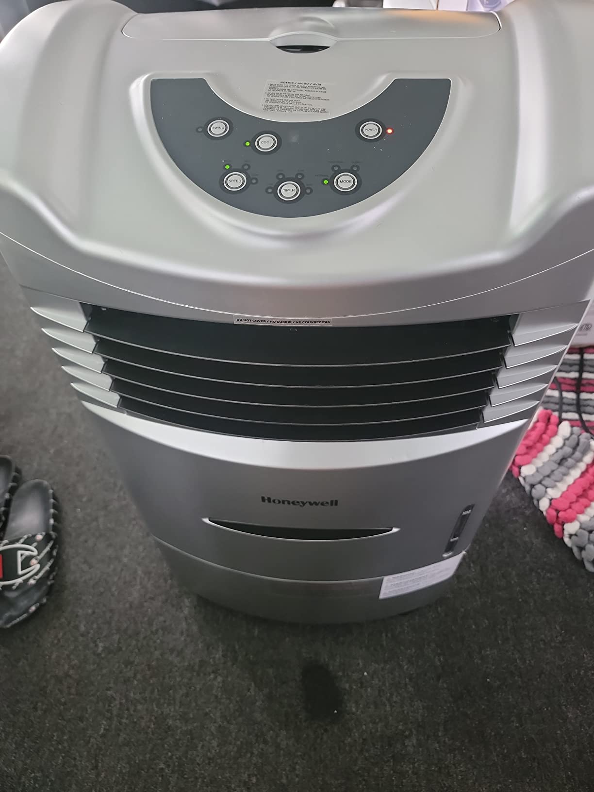Honeywell 745 CFM* Indoor Portable Evaporative Cooler with Remote Control – CL201AEW customer photo 1