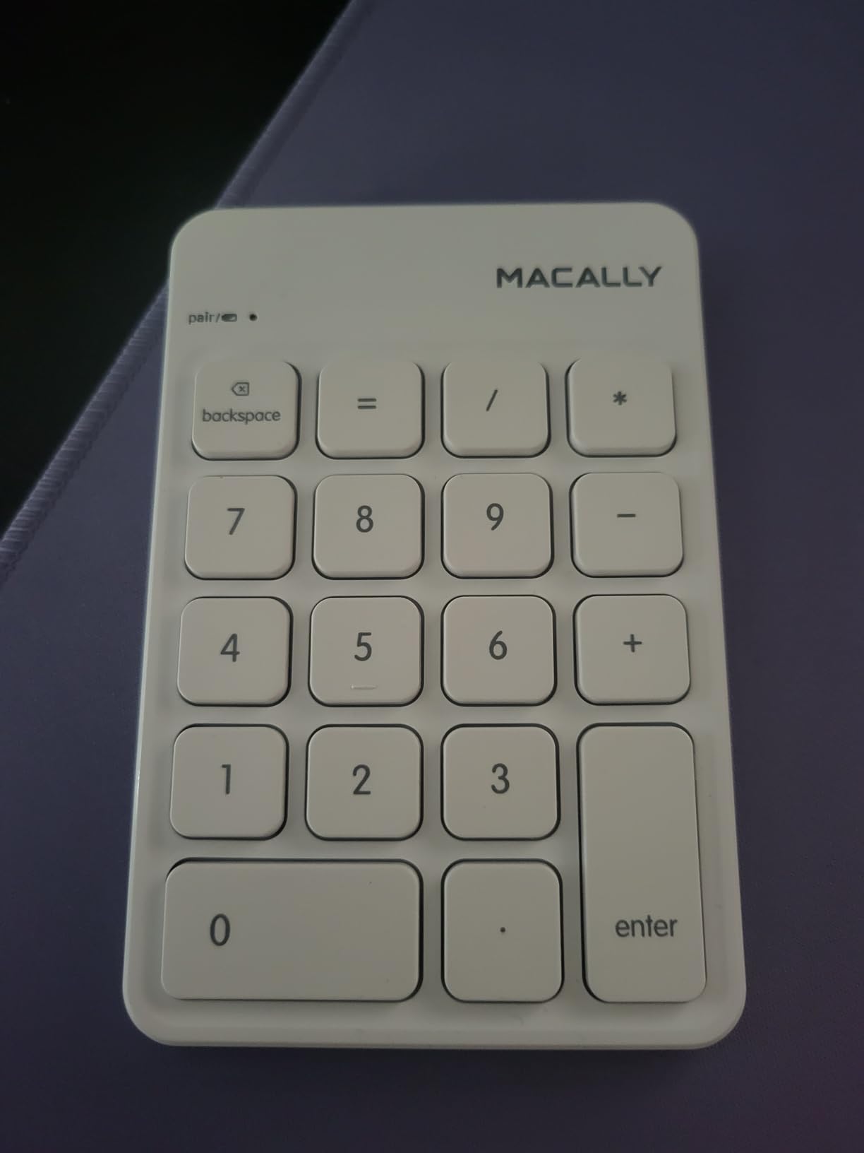 Macally Bluetooth Number Pad for Laptop, Apple, Mac, iMac, MacBook Pro/Air, Ipad, Windows PC, Tablet, or Computer - Rechargeable 18 Key Wireless Numeric Keypad - Bluetooth 10 Key Numpad Keyboard customer photo 1