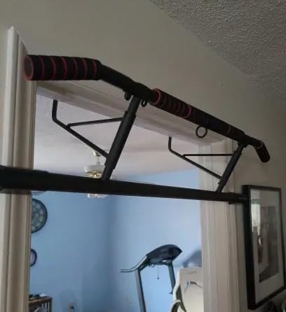 IRON AGE Pull Up Bar for Doorway : 2025 New Pullup Bar - Industrial Grade Steel, Hang & Go Training, Multi-Grip Horizontal Array customer photo 1