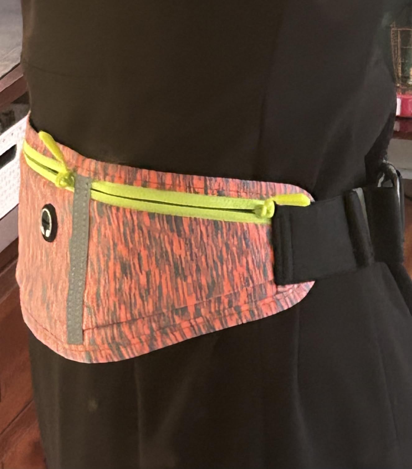 USHAKE Slim Running Belt, Workout Fanny Pack for Men Women,Exercise Waist Pack for Apple iPhone Holder, Runner Belt for Running Walking Cycling Camping Gym customer photo 2