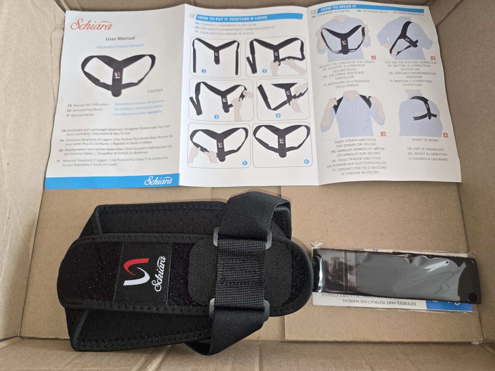 Schiara Posture Corrector for Men and Women, Comfortable Upper and Back Brace, Adjustable Back Support for Back, Shoulder and Neck customer photo 1
