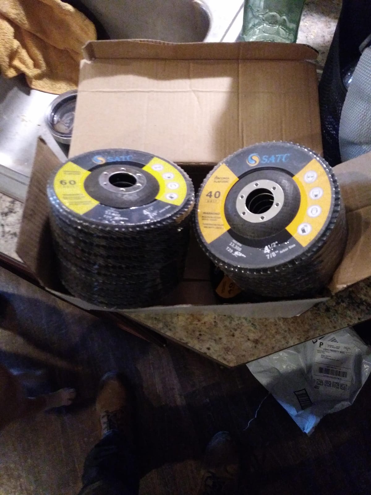 S SATC 20PCS Flap Discs 4 1/2 for Angle Grinder 40/60/80/120 Grit Flap Disc High-Density Bevel Type Angle Grinder Sanding Disc Abrasive Flap Disk #29 customer photo 2