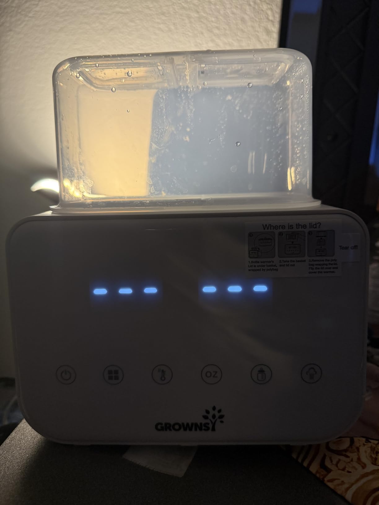 GROWNSY Fast Double Baby Bottle Warmer for Breastmilk & Formula, White customer photo 2