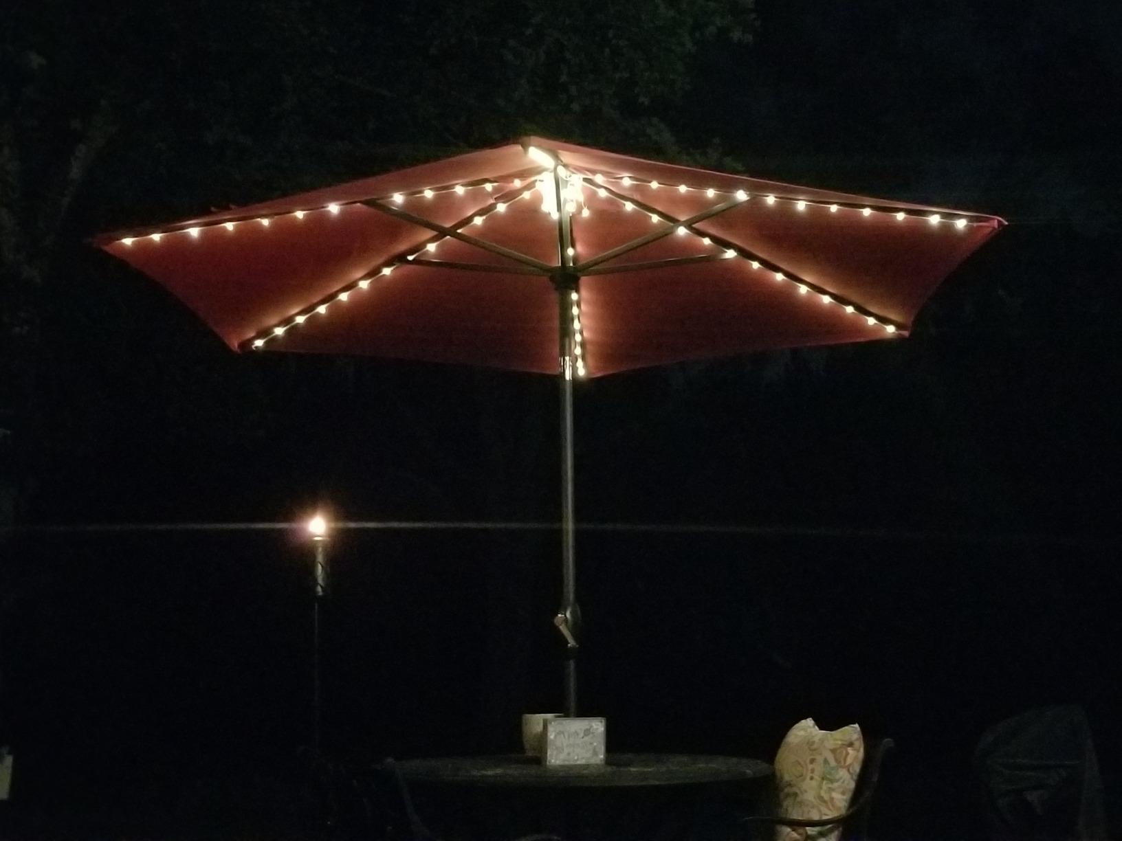 Patio Umbrella Lights Cordless Lighting with Remote Control 8 Brightness Mode LED Patio Light Wireless Battery Operated Waterproof for Patio Backyard Umbrella Outdoor Garden Decor customer photo 2