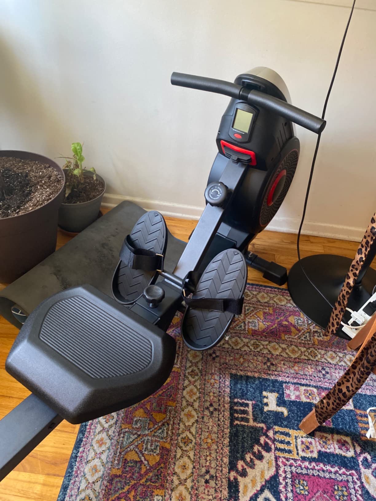 SereneLife Air & Magnetic Rowing Machine - Measures Time, Distance, Stride, Calories - For Gym or Home Cardio Workout customer photo 1