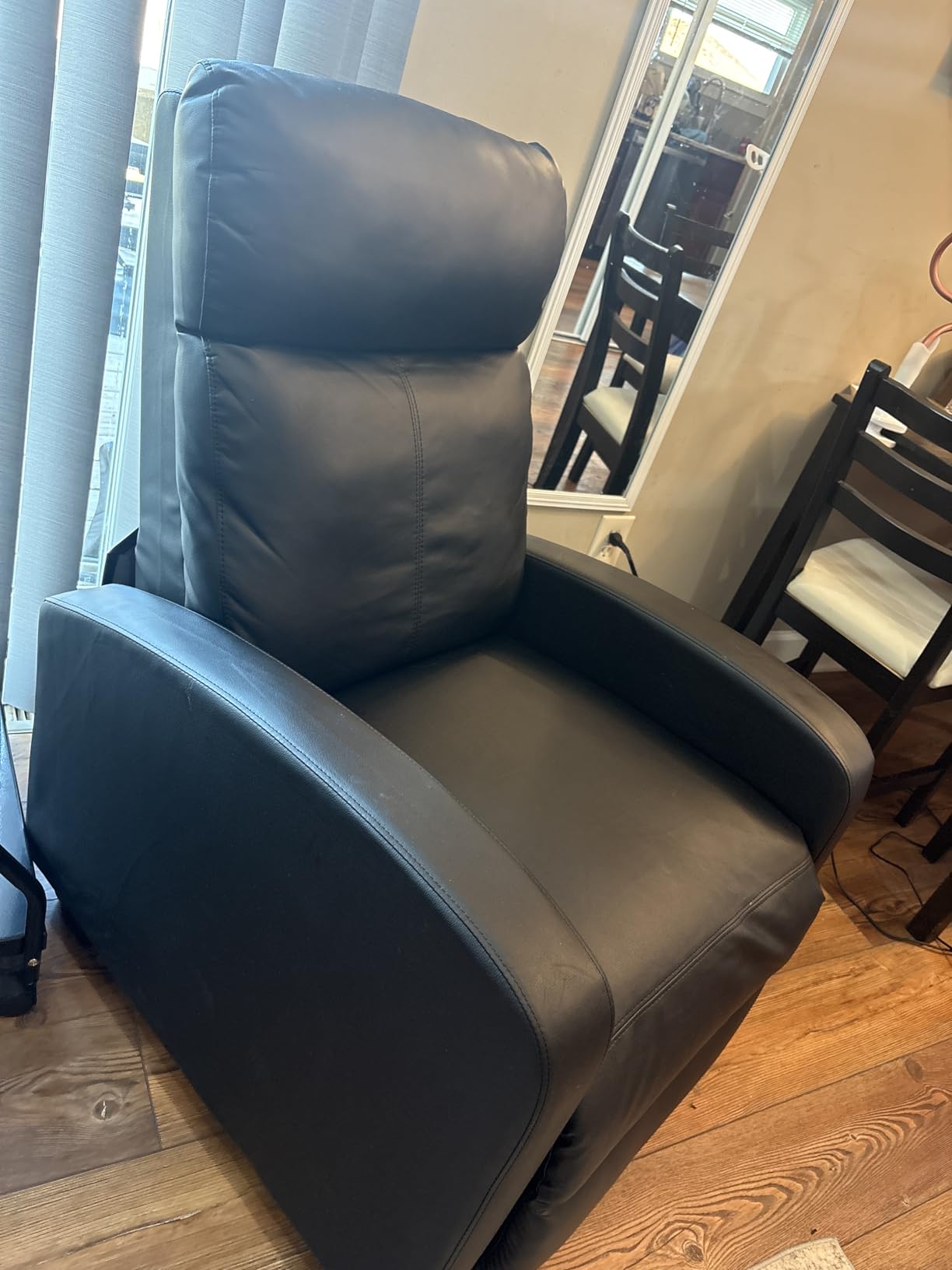 BestMassage | Recliner Chair | with 2 Point Massage Function | Black | with Lumbar Support, Adjustable Push Back, Wide Armrests, Footrest & Padded Seat | Easy Assembly | for Living Room, Home Theatre customer photo 2